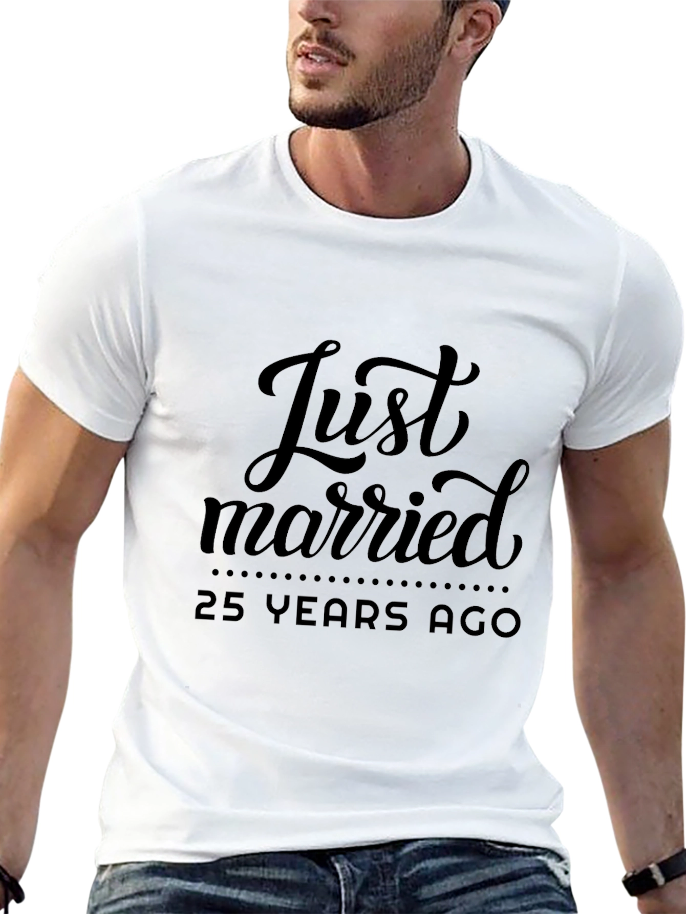 Just Married 25 Years Ago - Anniversary T-Shirt