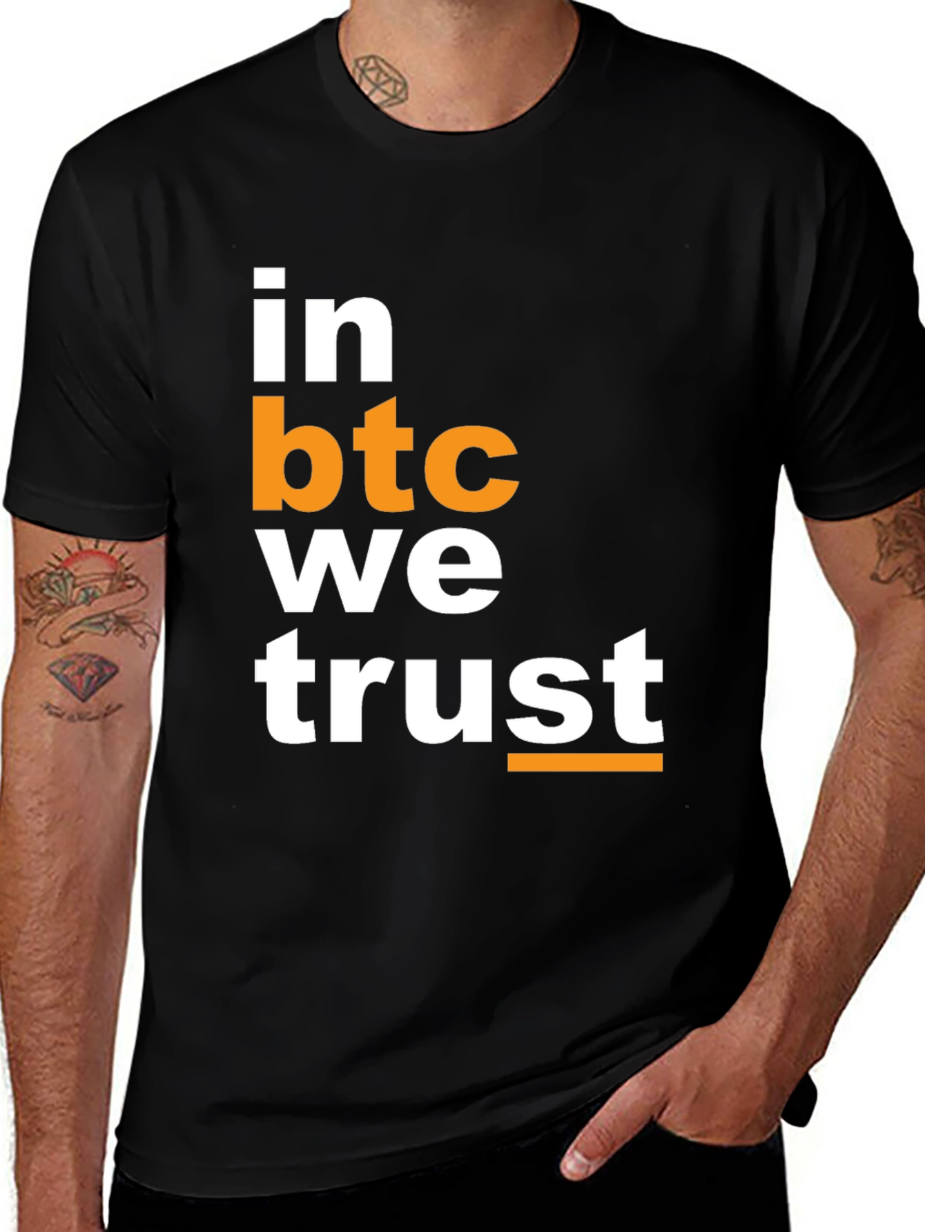 In BTC We Trust Crypto T-Shirt - Bitcoin HODL