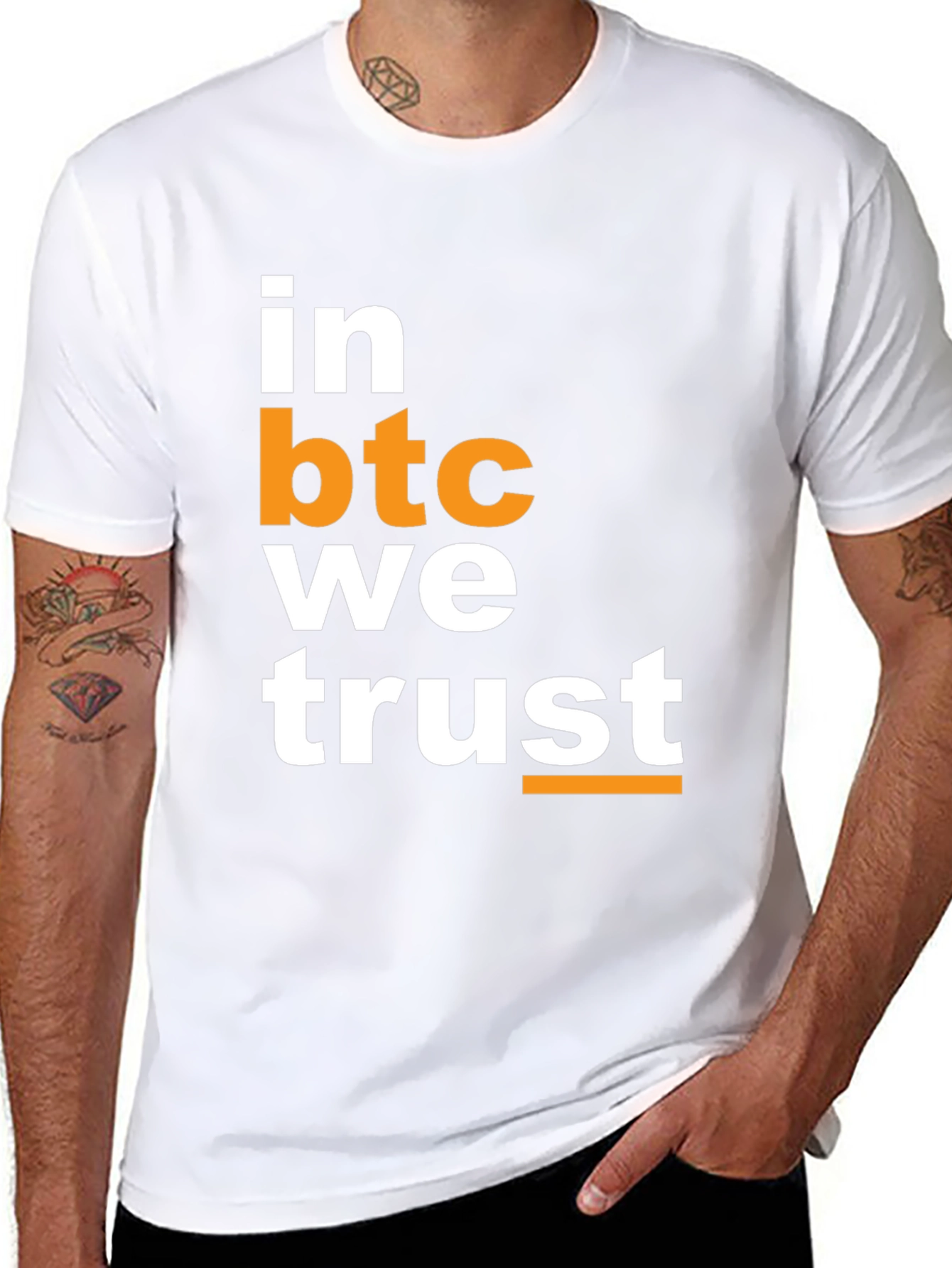 In BTC We Trust Crypto T-Shirt - Bitcoin HODL