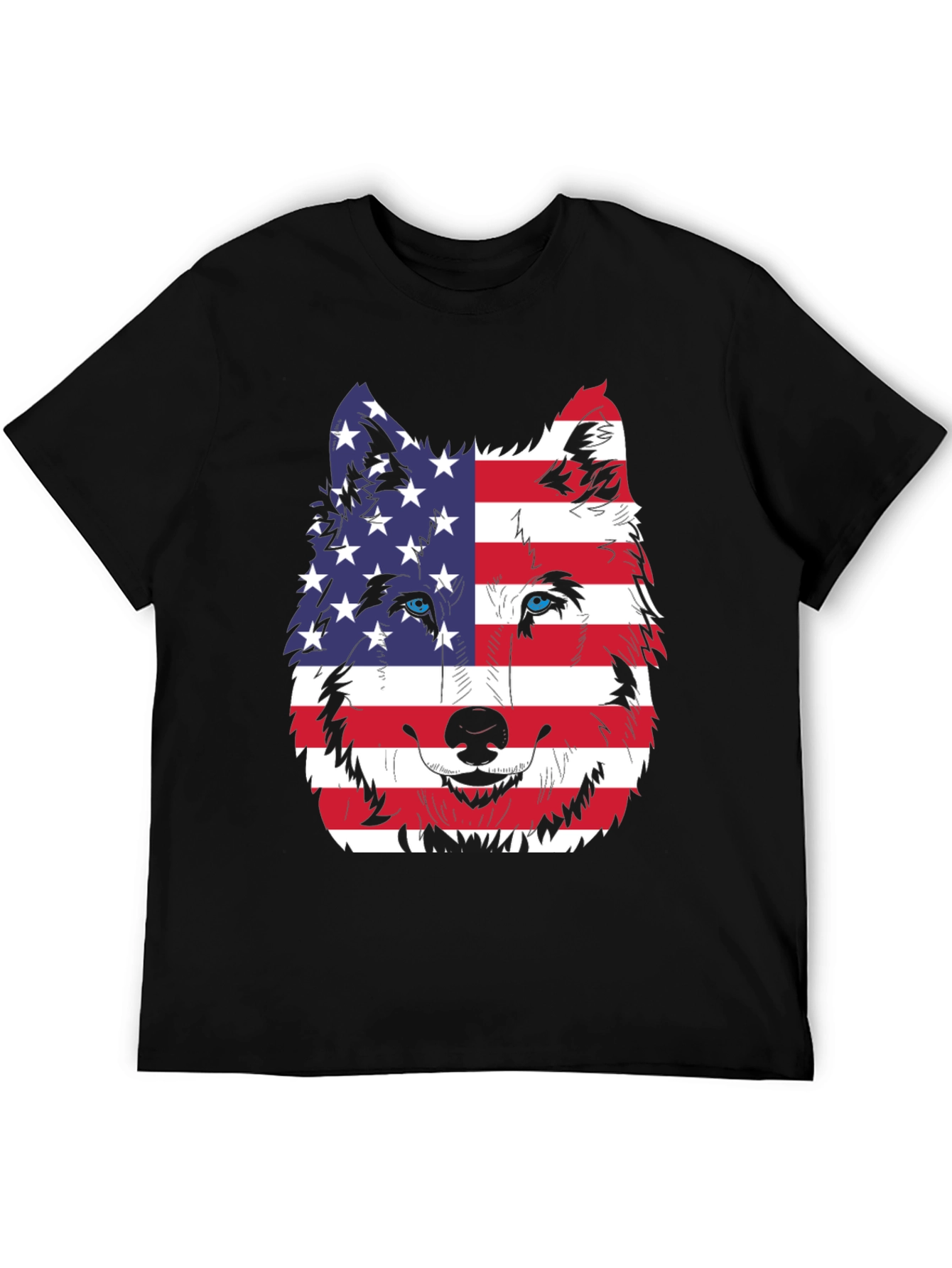Patriotic Wolf Graphic Tee