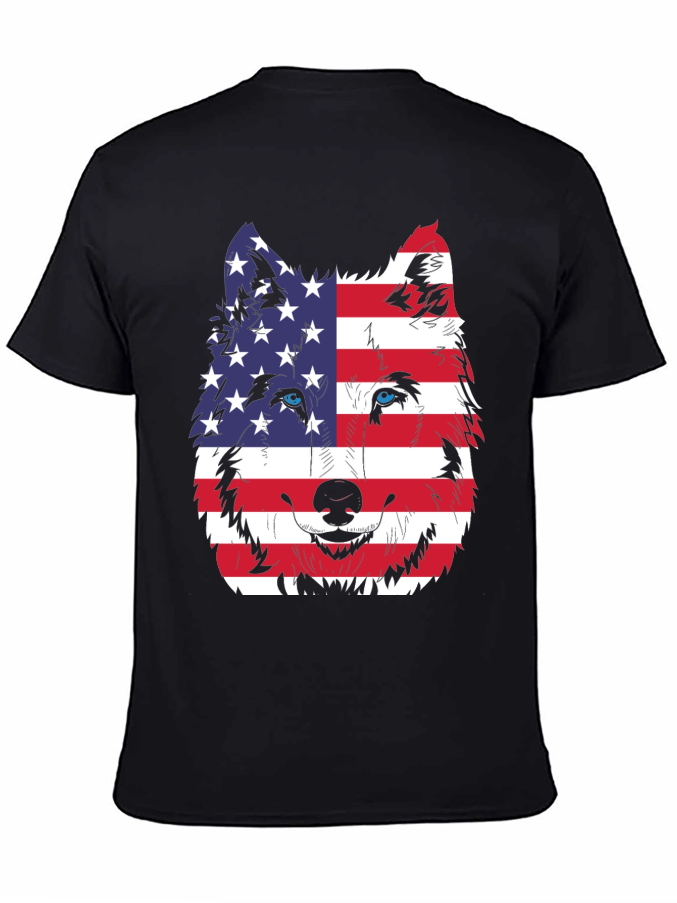 Patriotic Wolf Graphic Tee