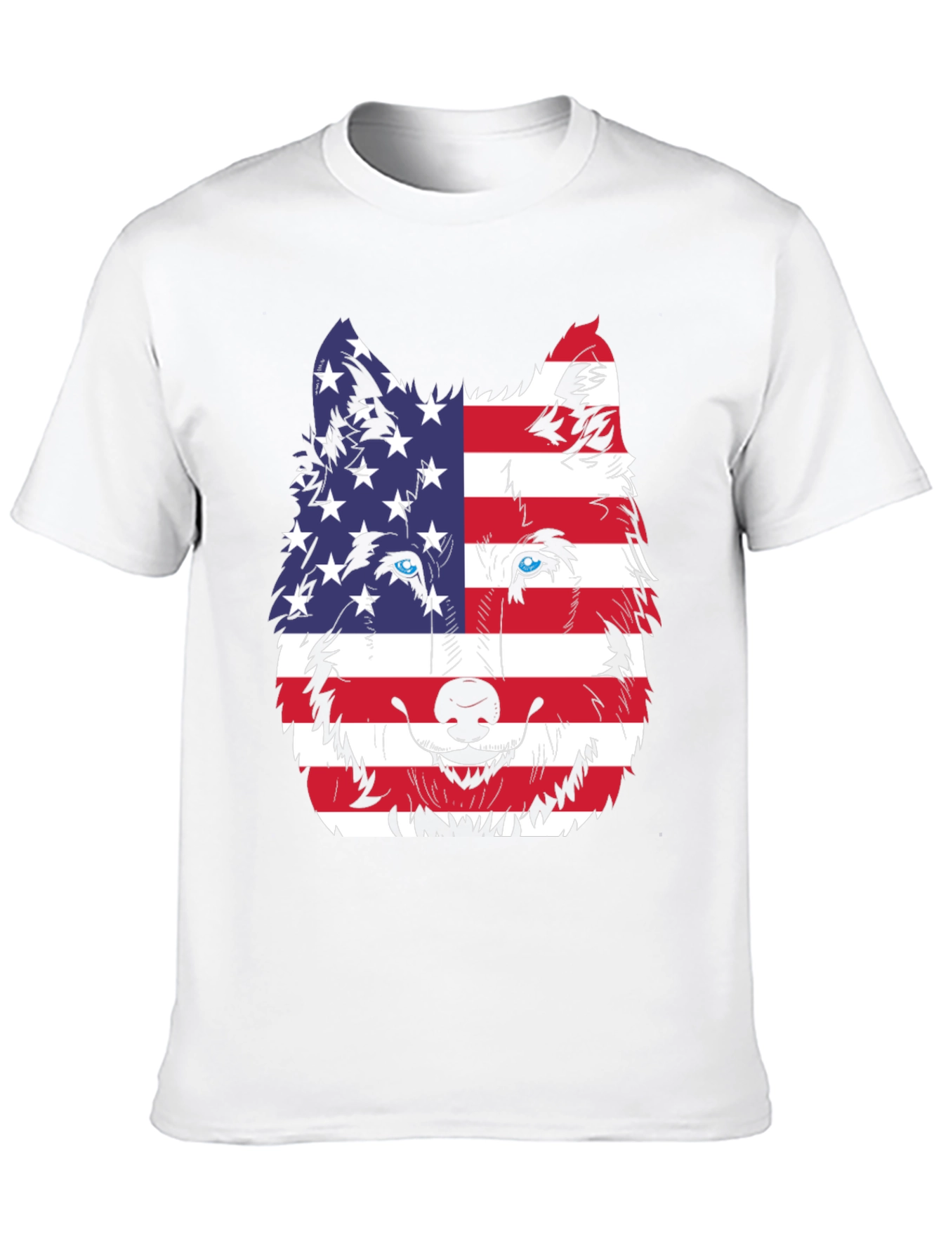Patriotic Wolf Graphic Tee