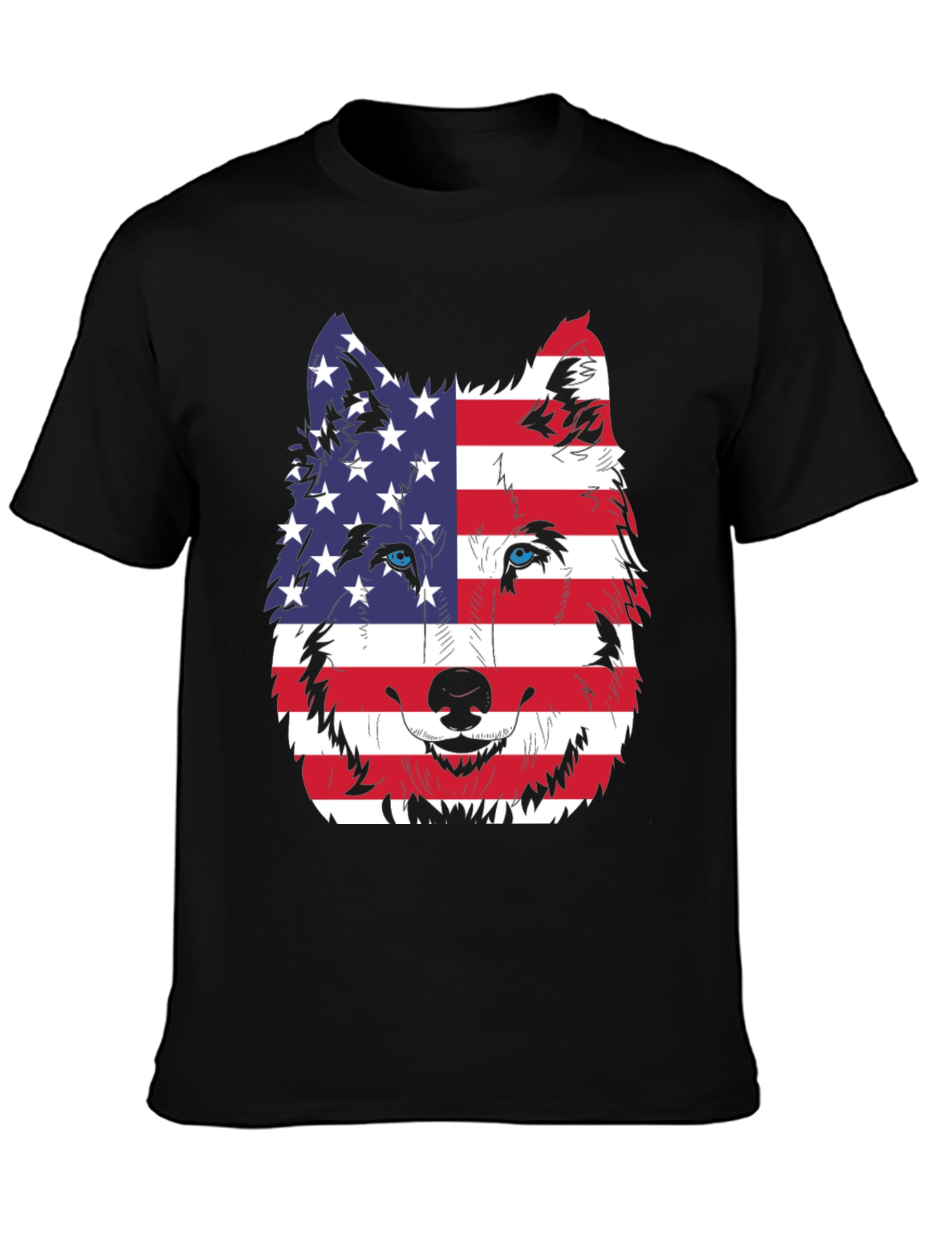 Patriotic Wolf Graphic Tee