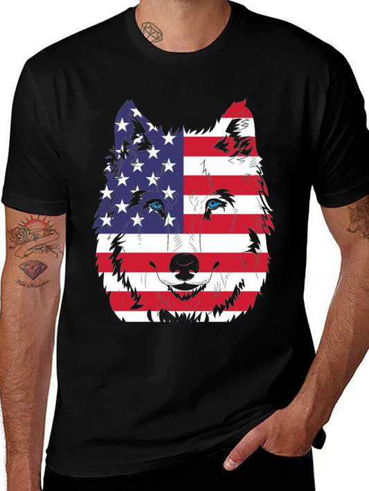 Patriotic Wolf Graphic Tee