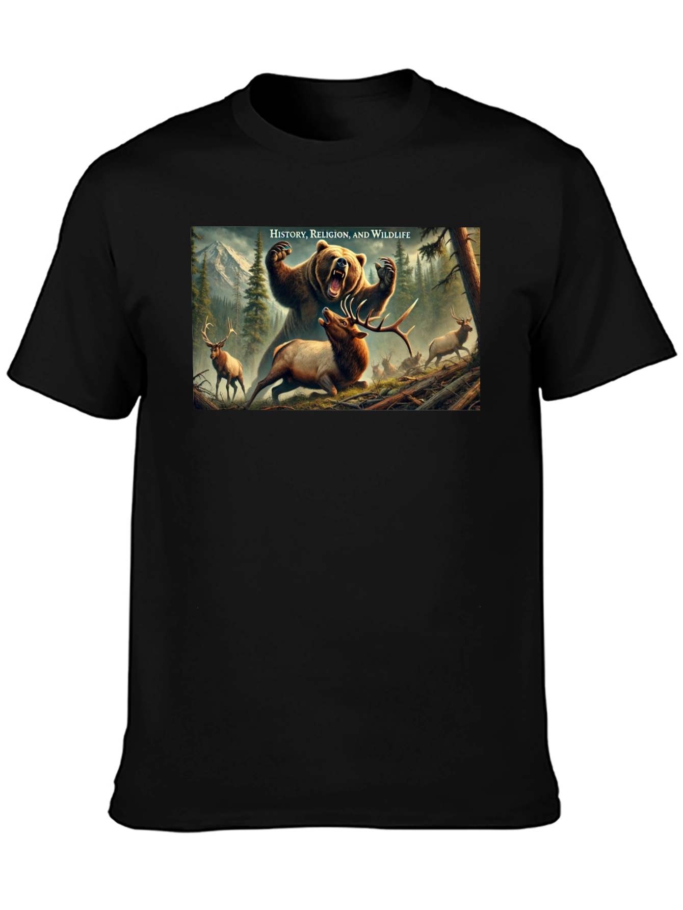 Wildlife Graphic Print T-Shirt