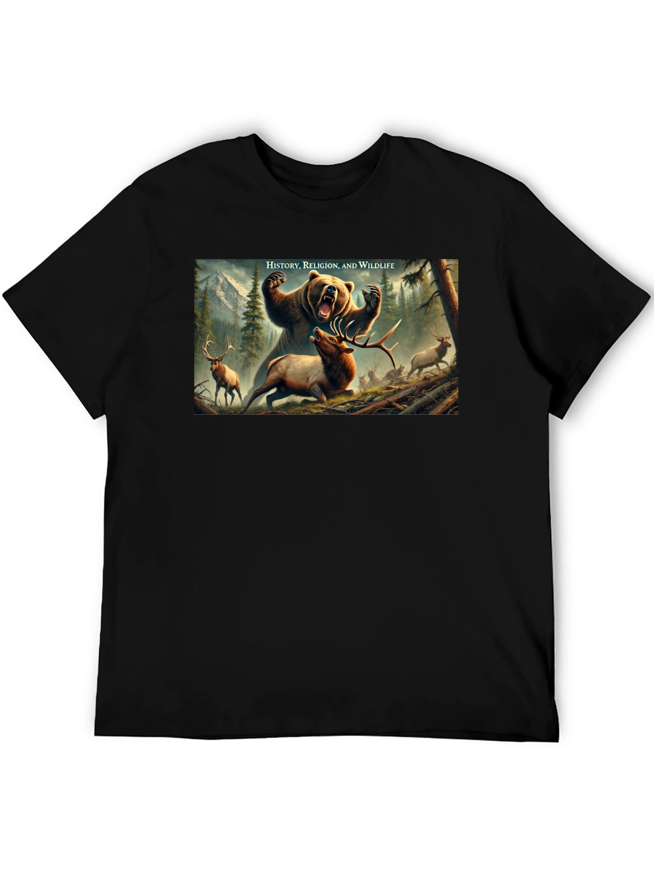 Wildlife Graphic Print T-Shirt