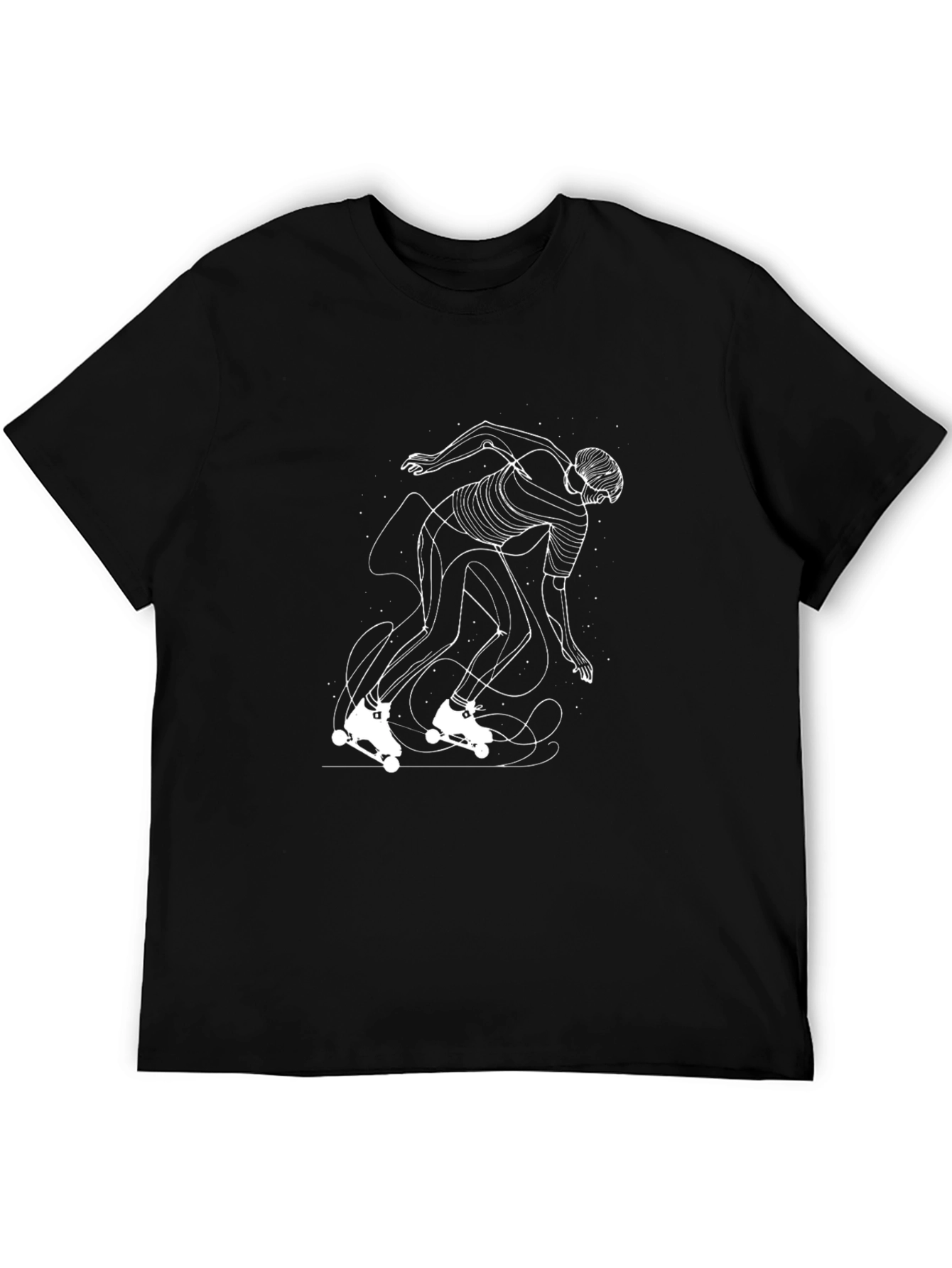 Skater Graphic Tee - Stylish Black Cotton T-Shirt