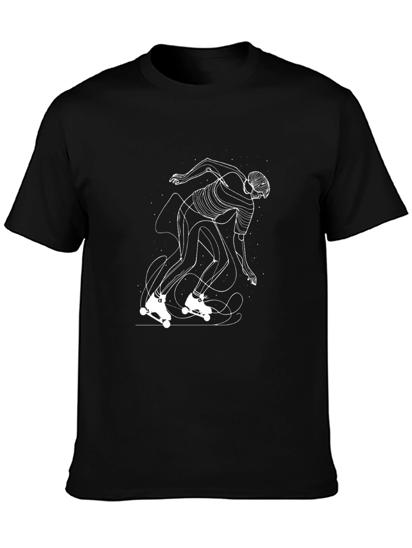 Skater Graphic Tee - Stylish Black Cotton T-Shirt