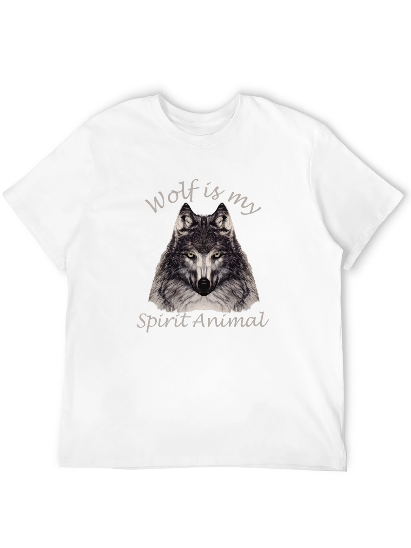 Wolf Spirit Animal Black T-Shirt