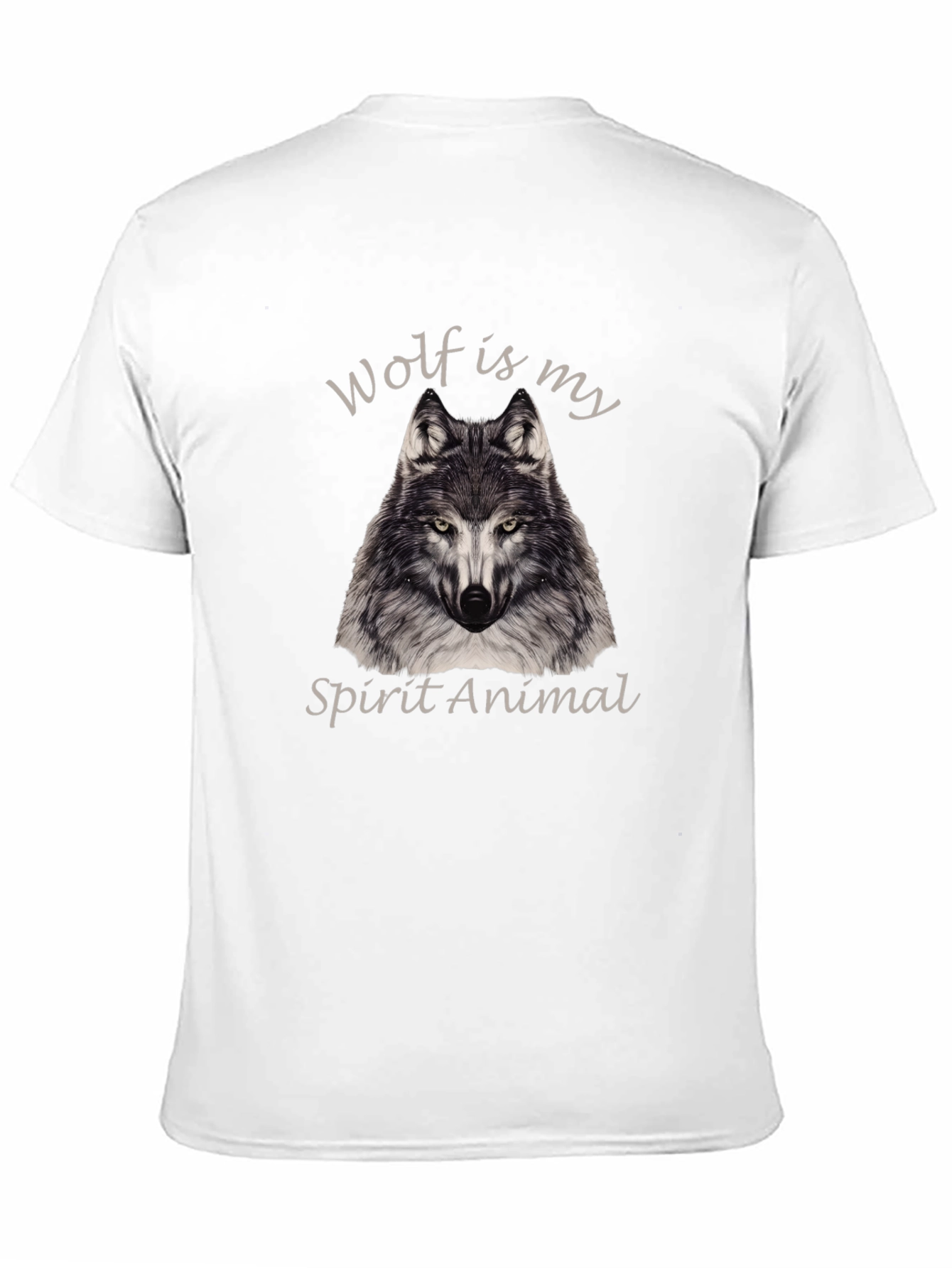 Wolf Spirit Animal Black T-Shirt