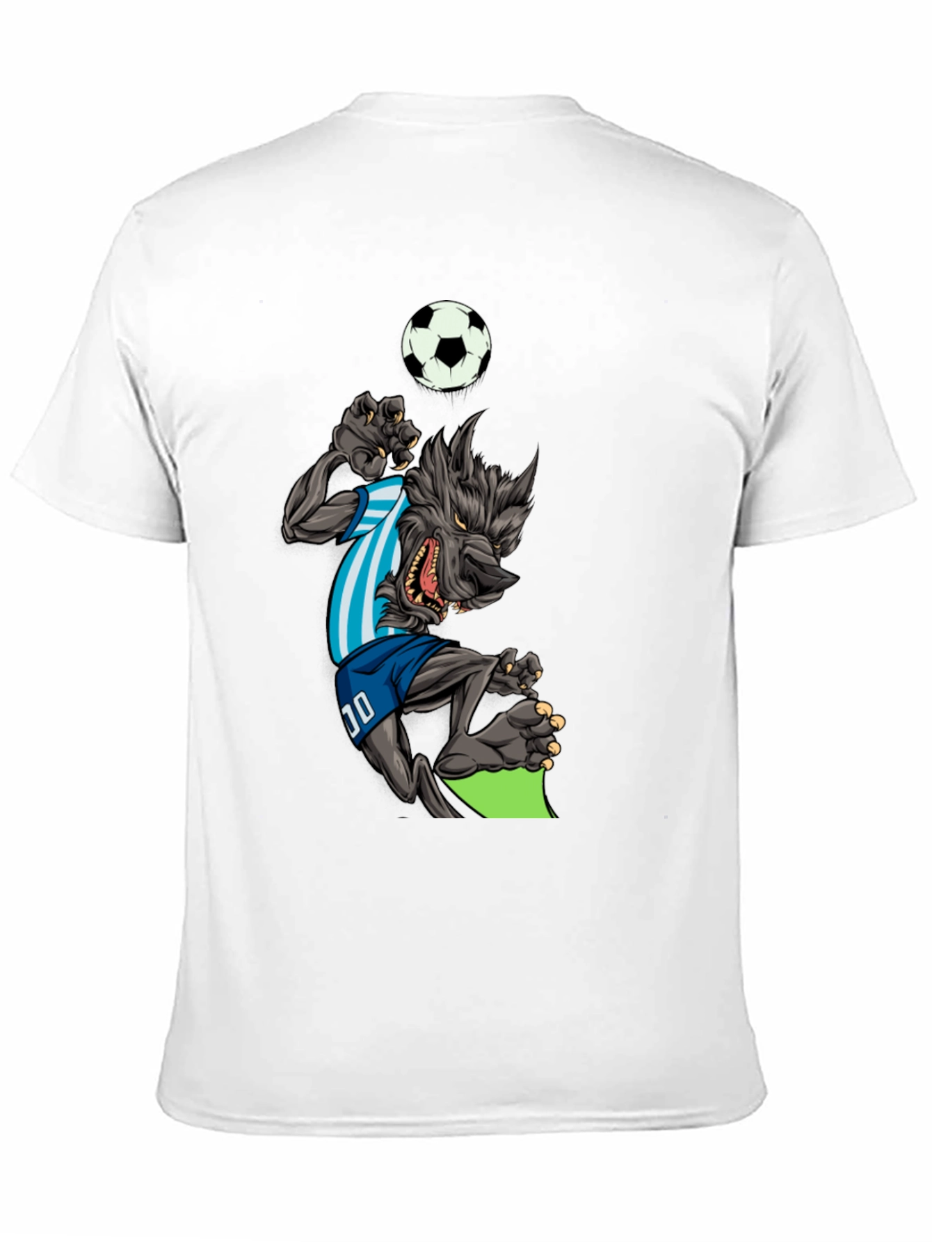 Soccer Wolf Graphic T-Shirt - Mens Black Tee