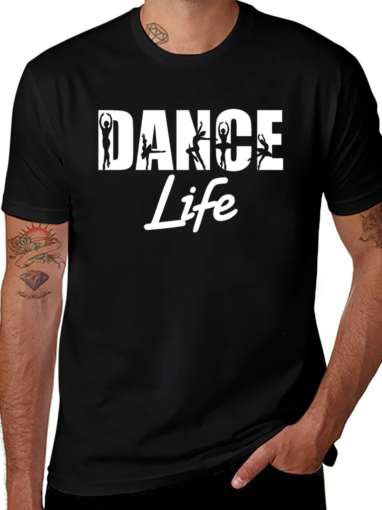 Dance Life Graphic Tee - Black Cotton T-Shirt