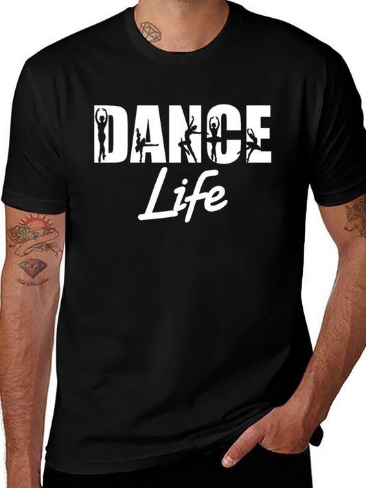 Dance Life Graphic Tee - Black Cotton T-Shirt