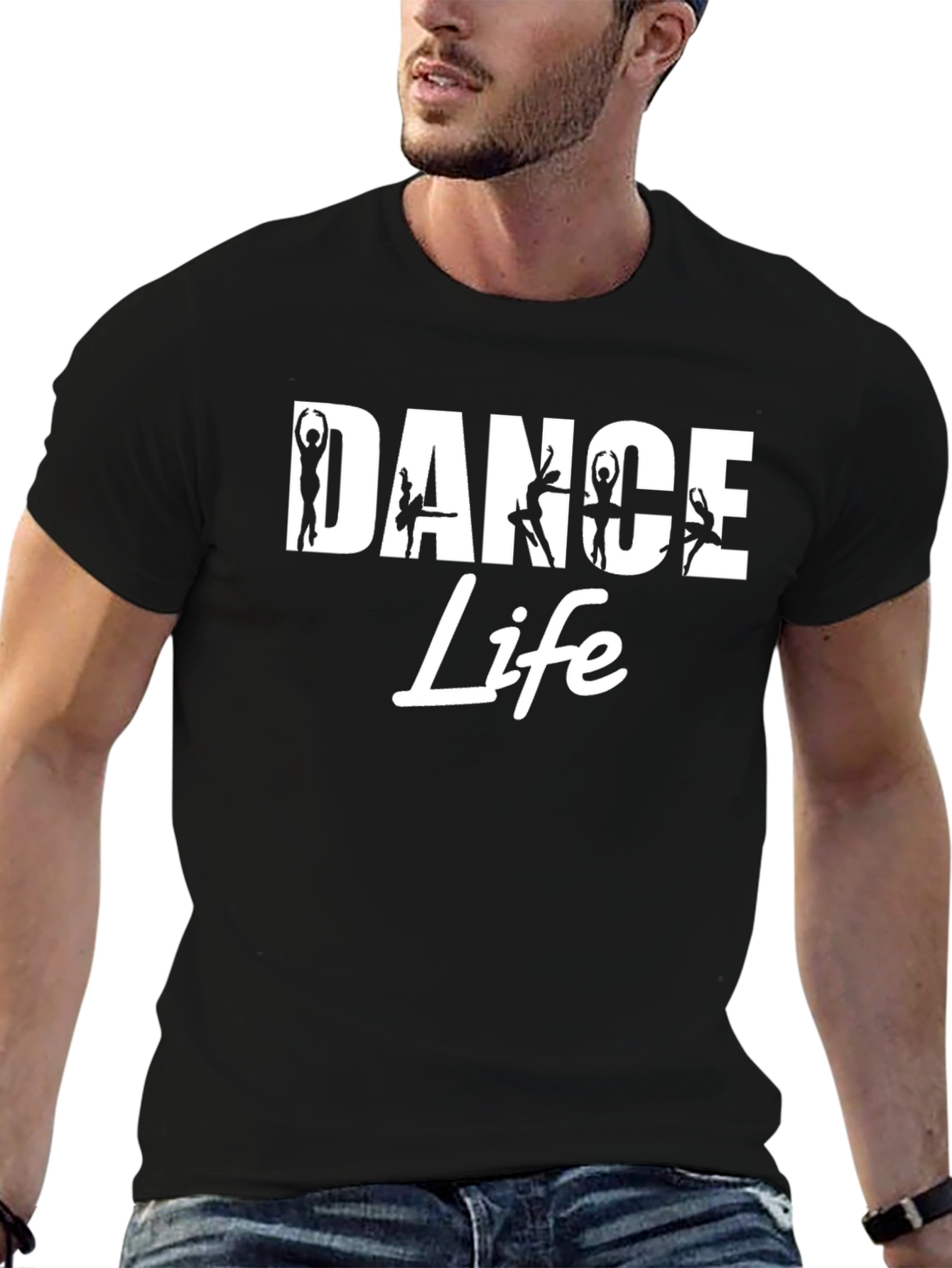 Dance Life Graphic Tee - Black Cotton T-Shirt