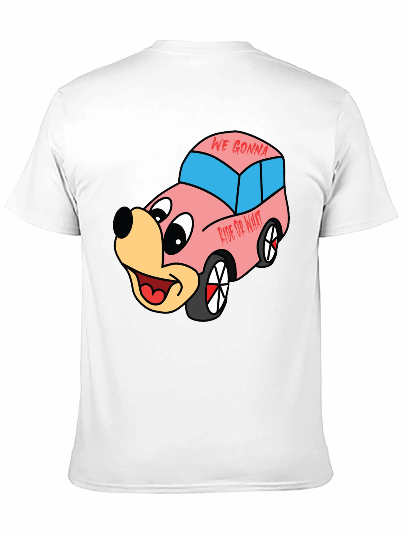 Cartoon Character Car Graphic T-Shirt