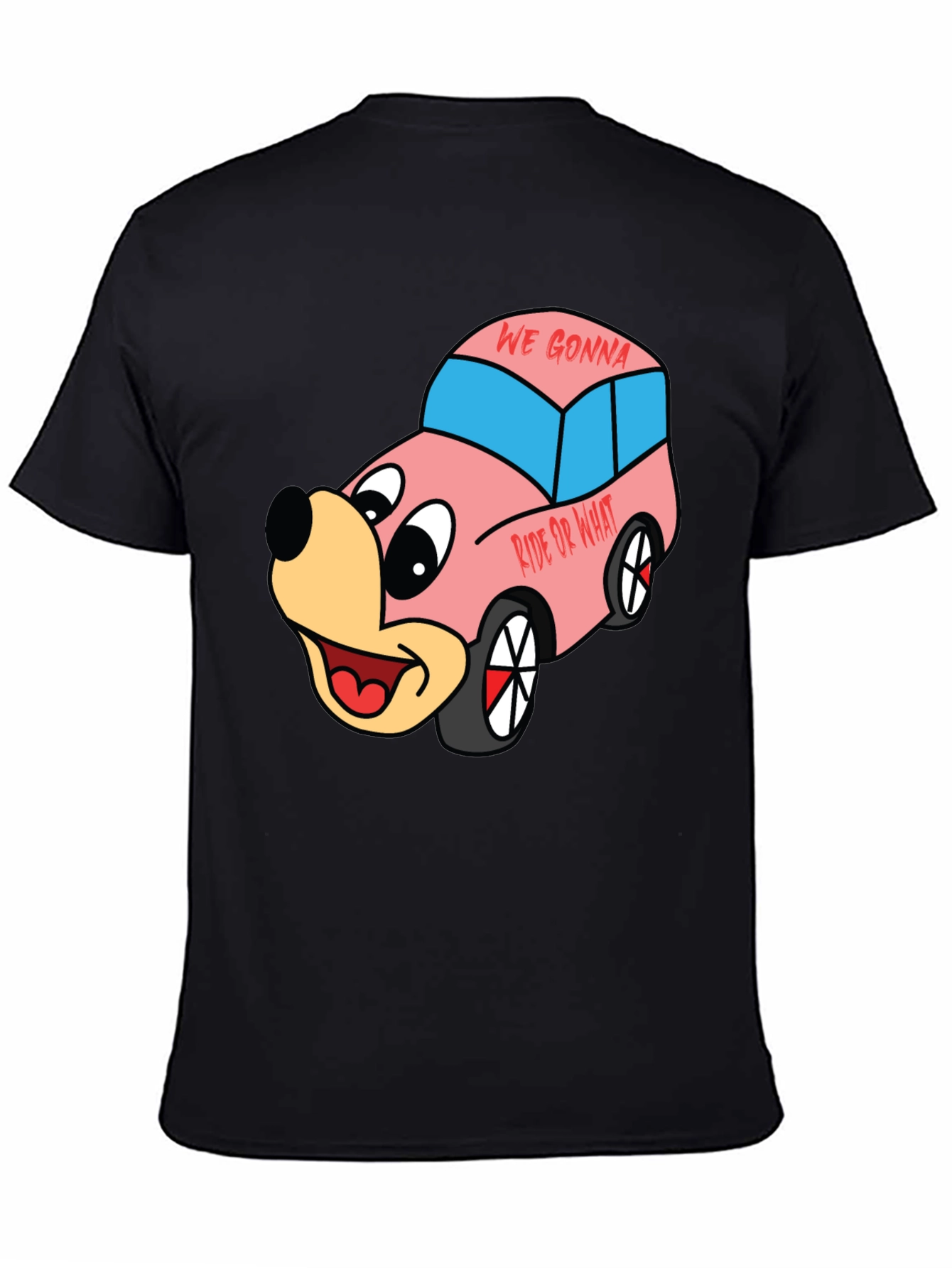 Cartoon Character Car Graphic T-Shirt
