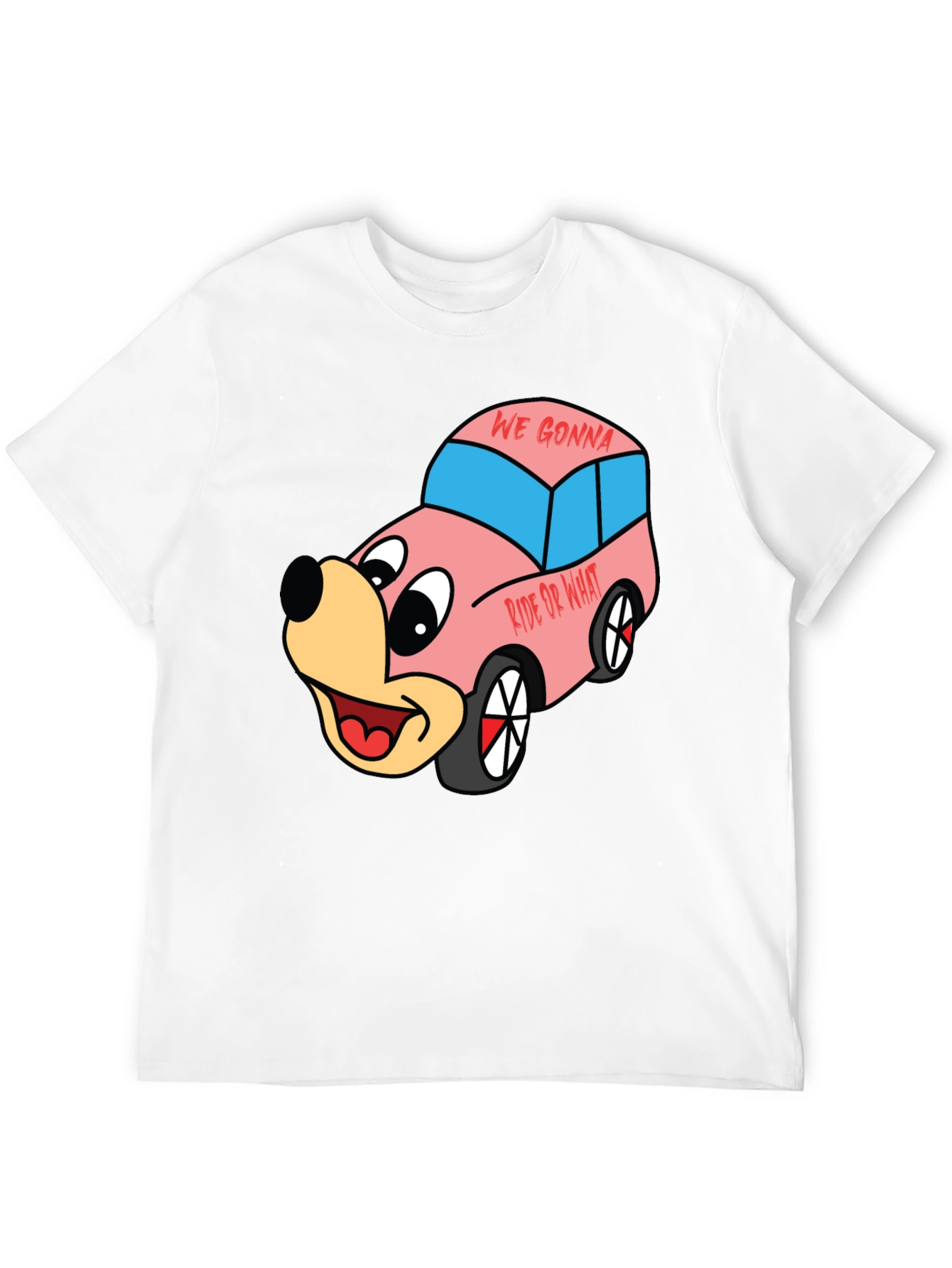 Cartoon Character Car Graphic T-Shirt