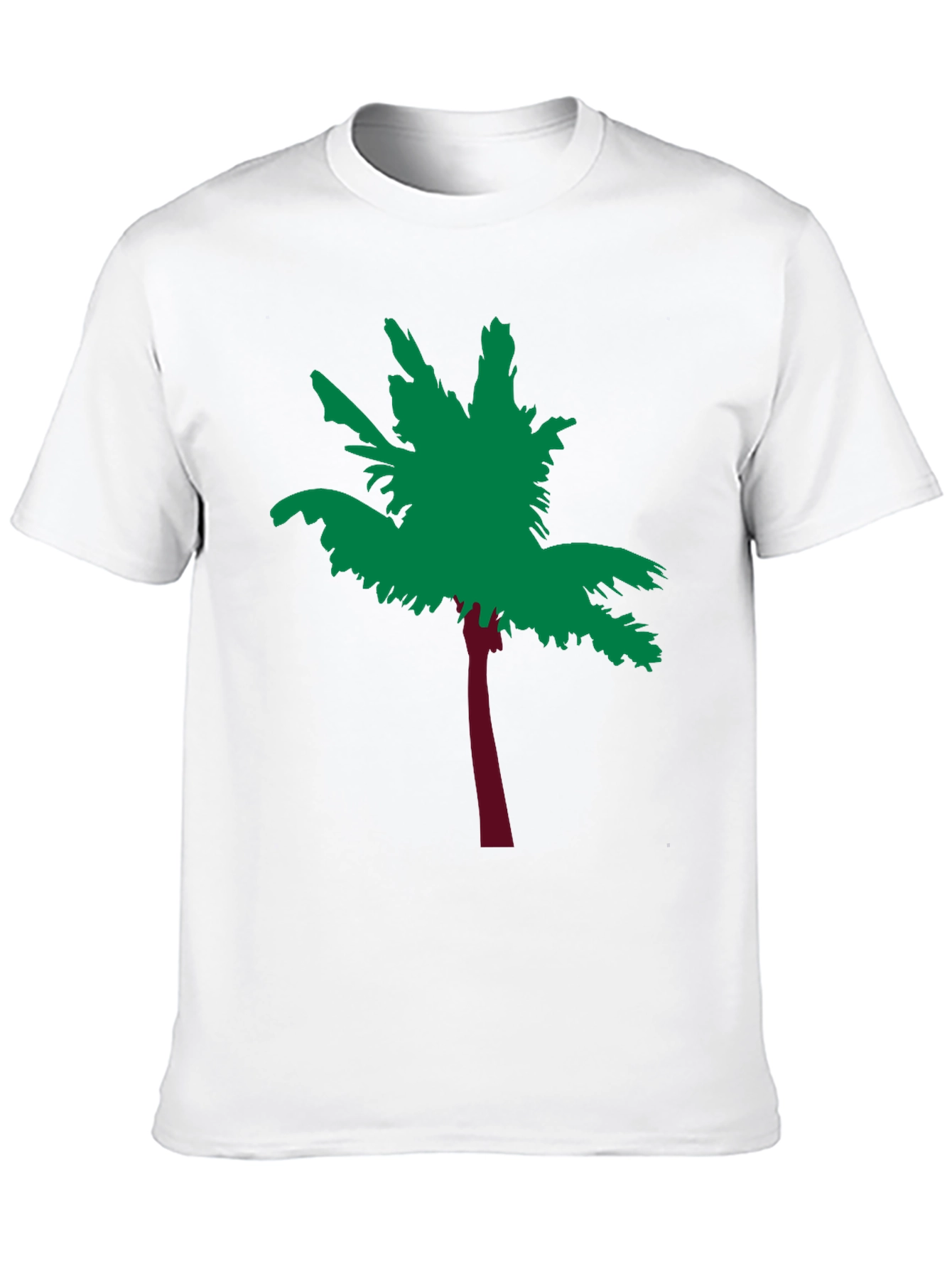 Tropical Palm Tree Graphic Tee - Soft Black Cotton