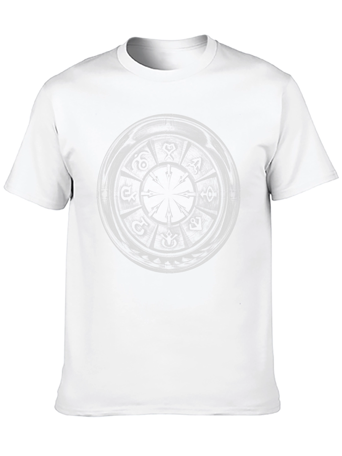 Mystic Zodiac Wheel Graphic Tee - Black Cotton Shirt