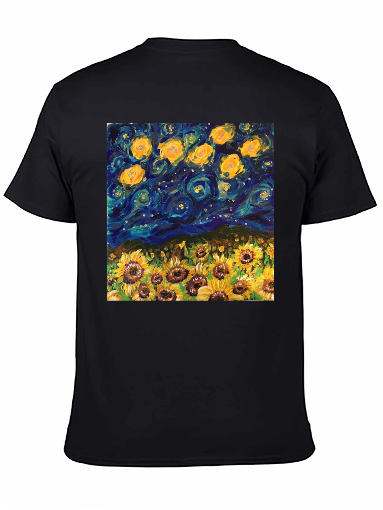 Starry Night Sunflowers Graphic Tee