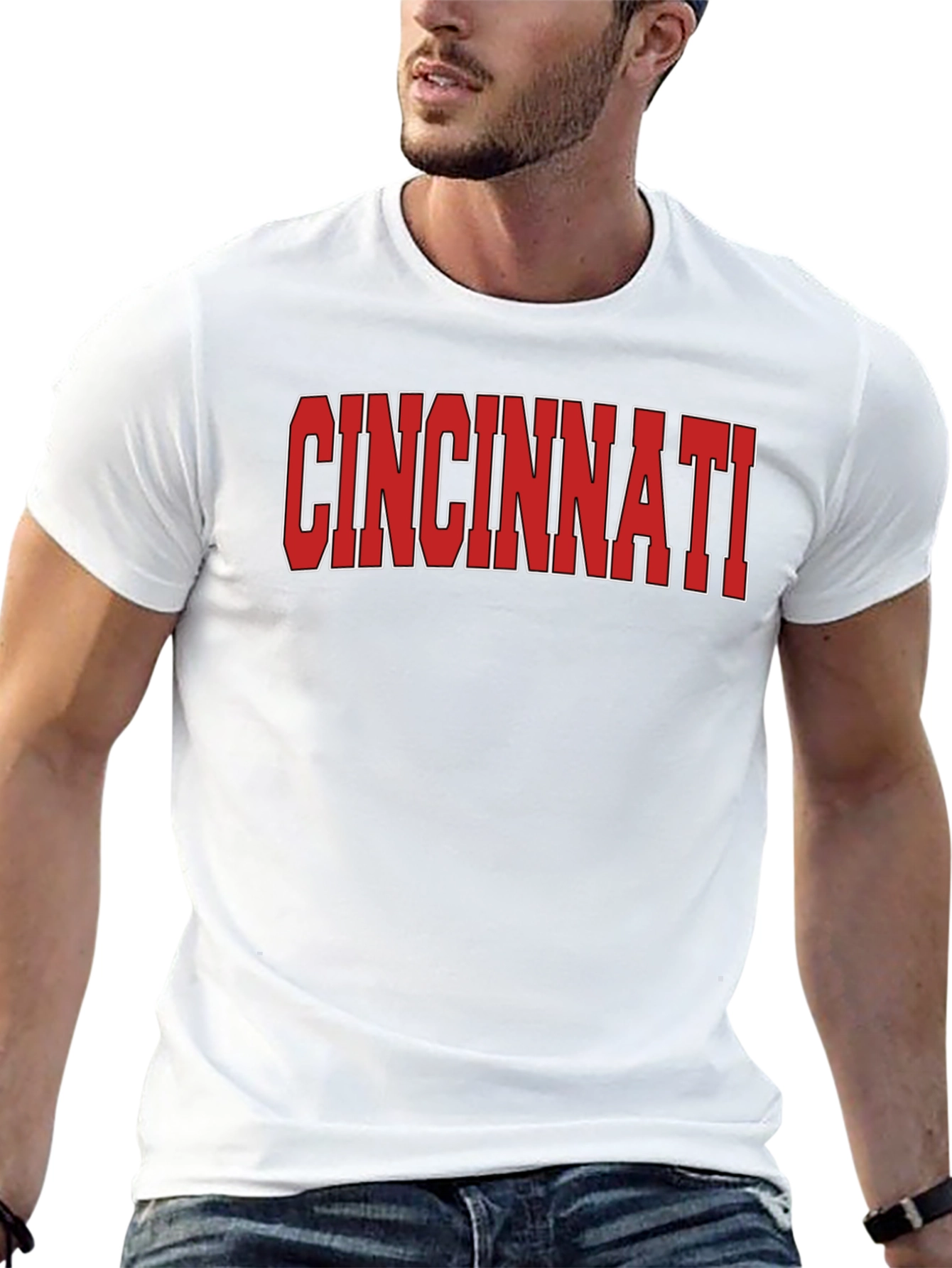 Cincinnati Graphic T-Shirt Black Cotton Tee