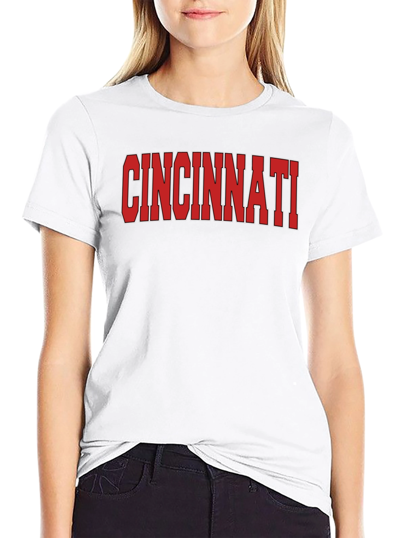 Cincinnati Graphic T-Shirt Black Cotton Tee