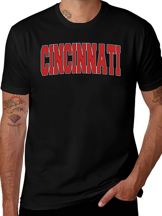 Cincinnati Graphic T-Shirt Black Cotton Tee