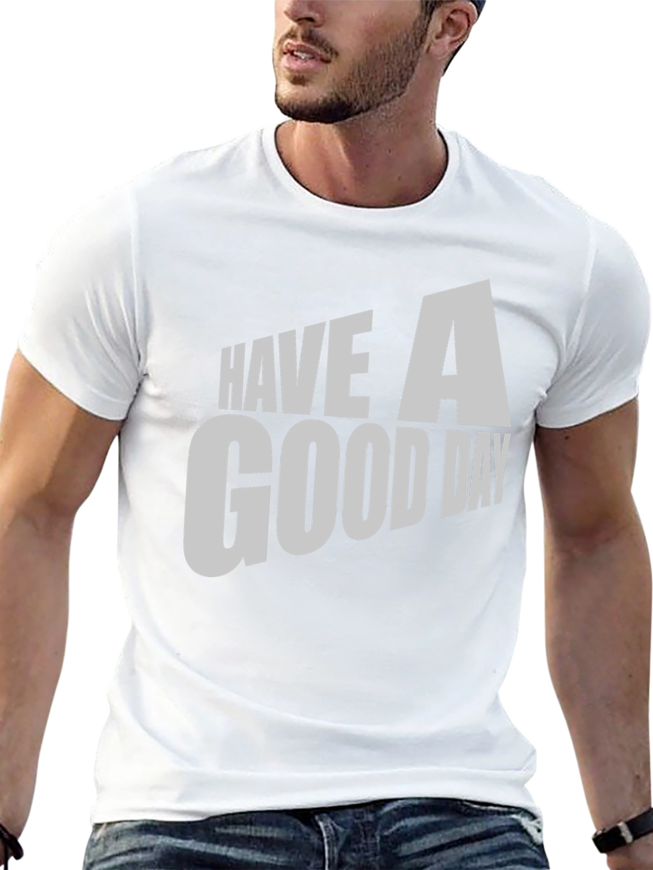 Have A Good Day Black Graphic Tee