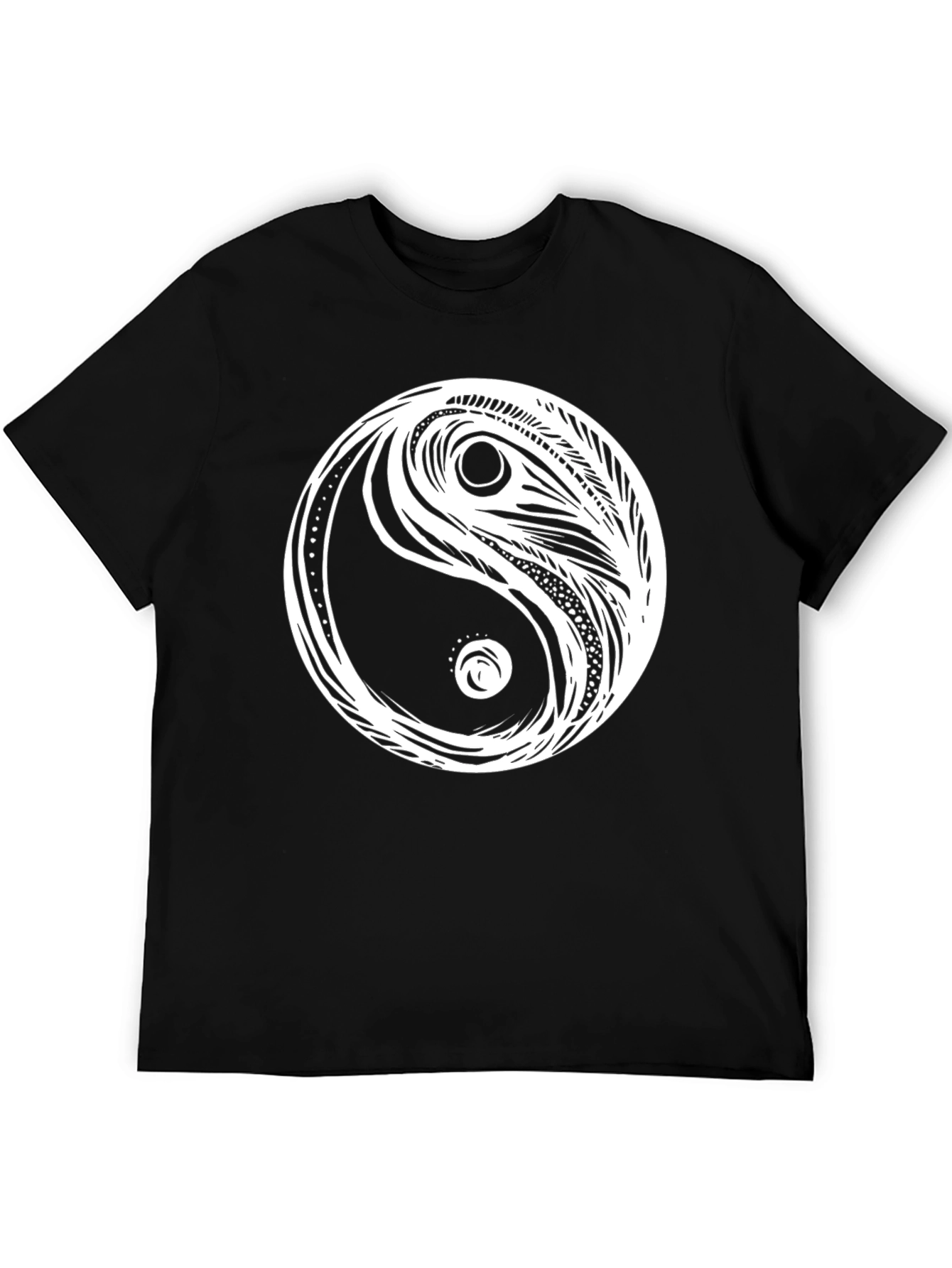 Yin Yang Graphic Tee - Classic Black Cotton T-Shirt