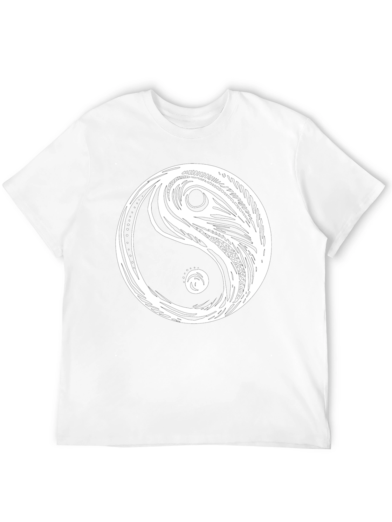 Yin Yang Graphic Tee - Classic Black Cotton T-Shirt