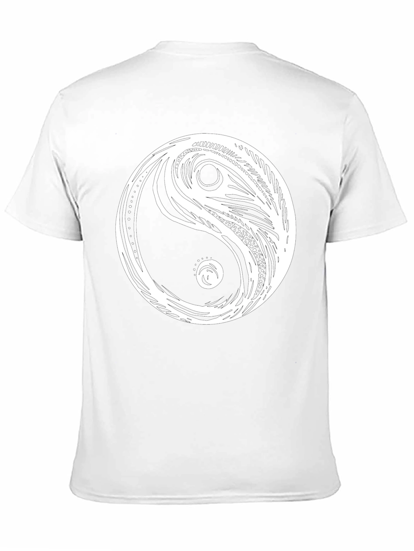 Yin Yang Graphic Tee - Classic Black Cotton T-Shirt