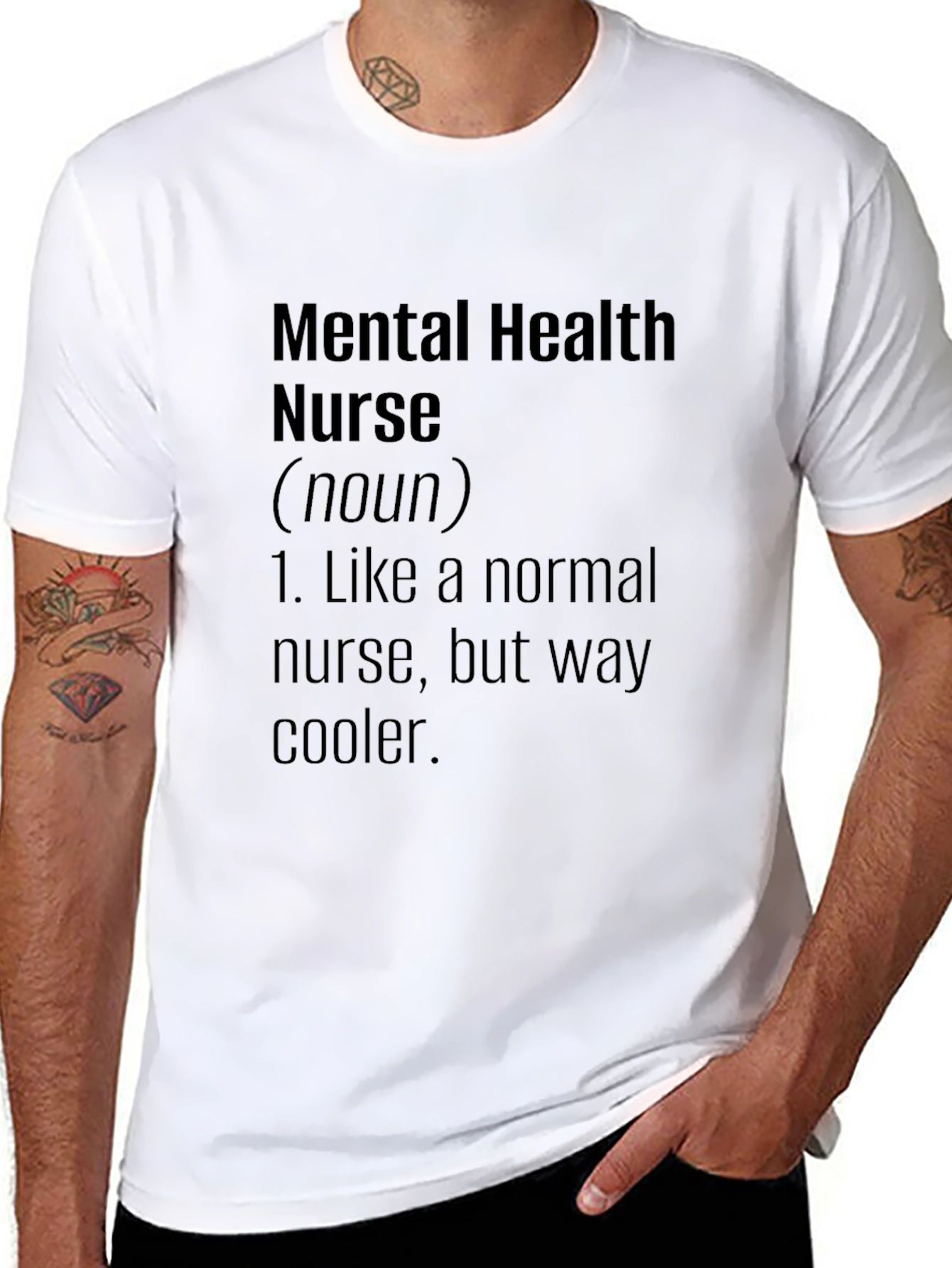 Mental Health Nurse Definition Black T-Shirt
