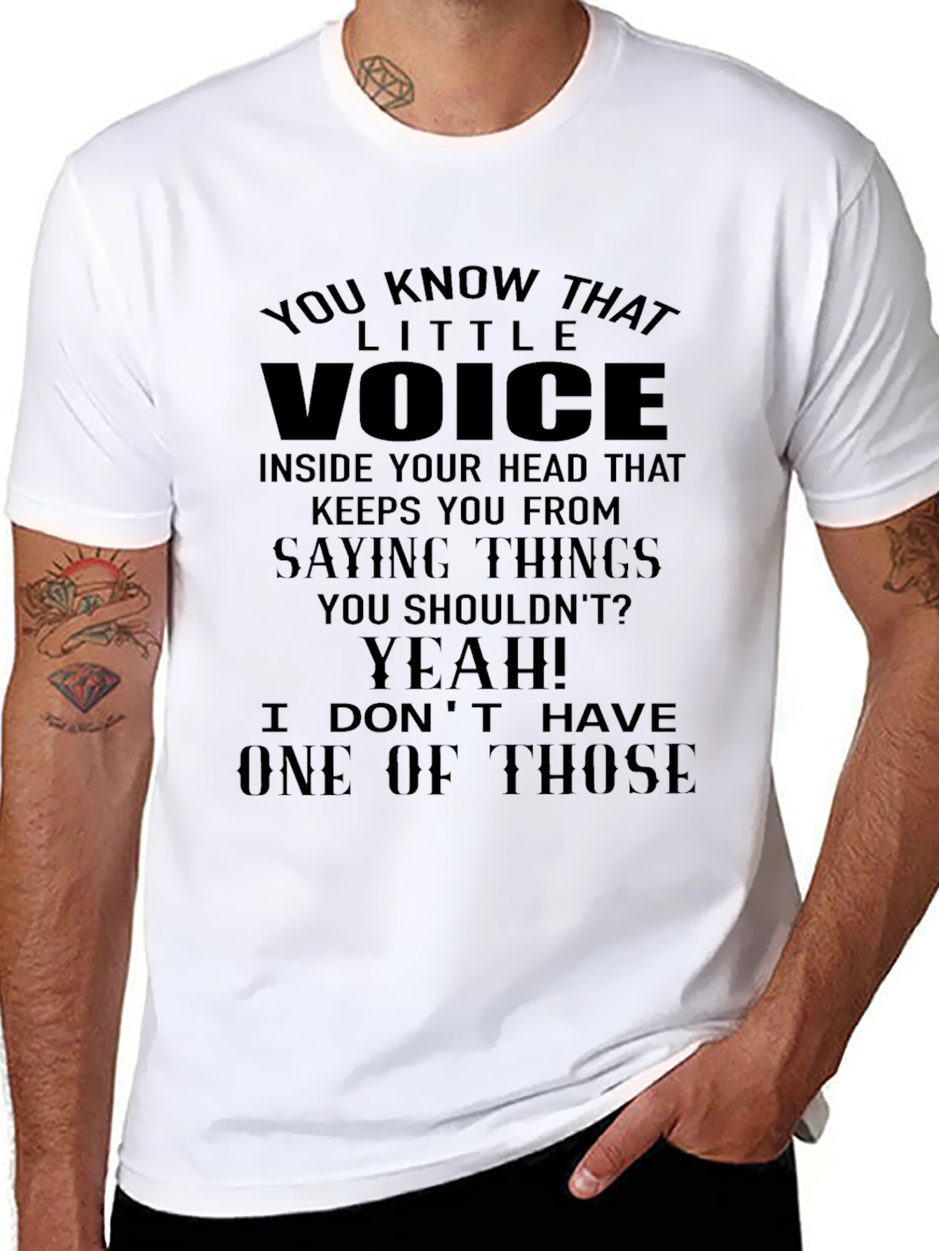 Humorous T-Shirt: Little Voice Statement Tee