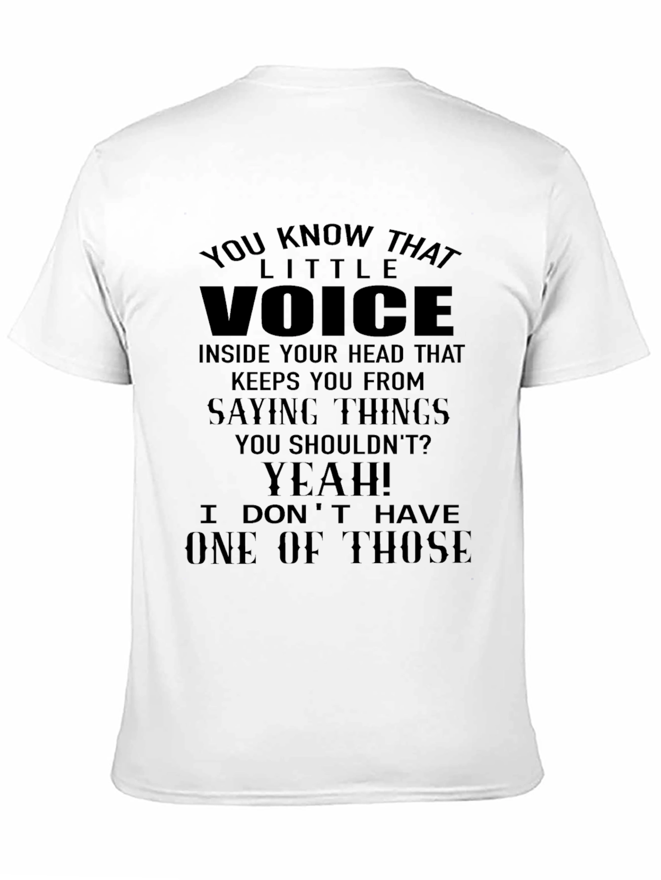 Humorous T-Shirt: Little Voice Statement Tee