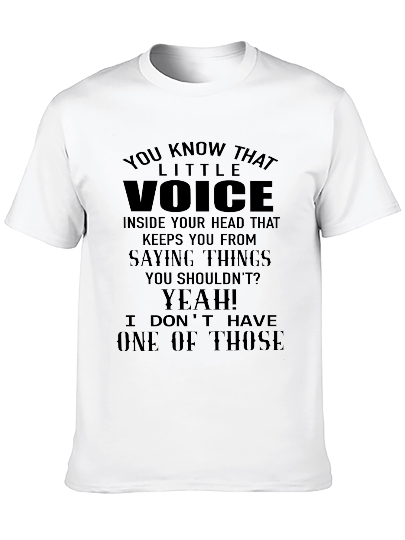 Humorous T-Shirt: Little Voice Statement Tee
