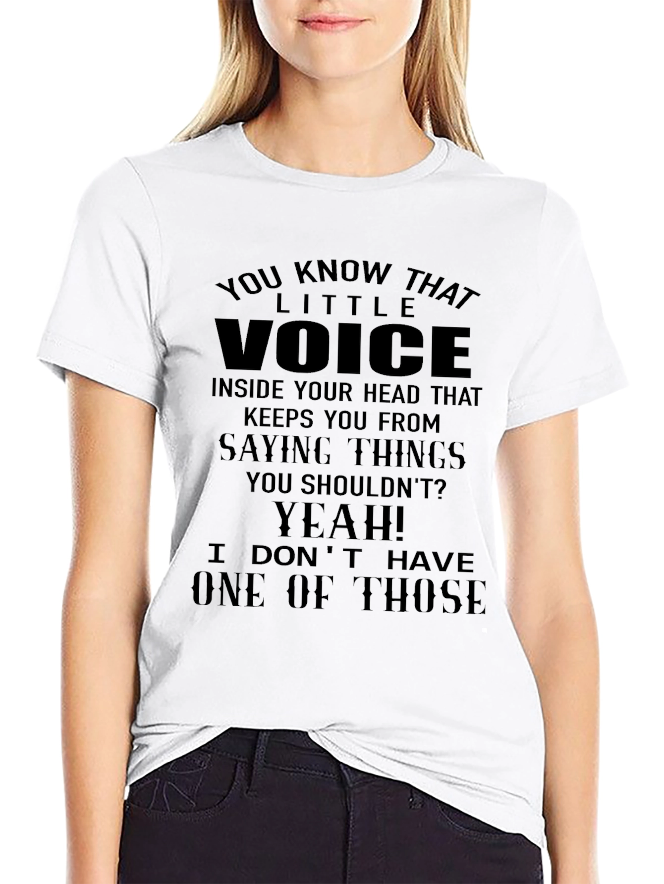 Humorous T-Shirt: Little Voice Statement Tee