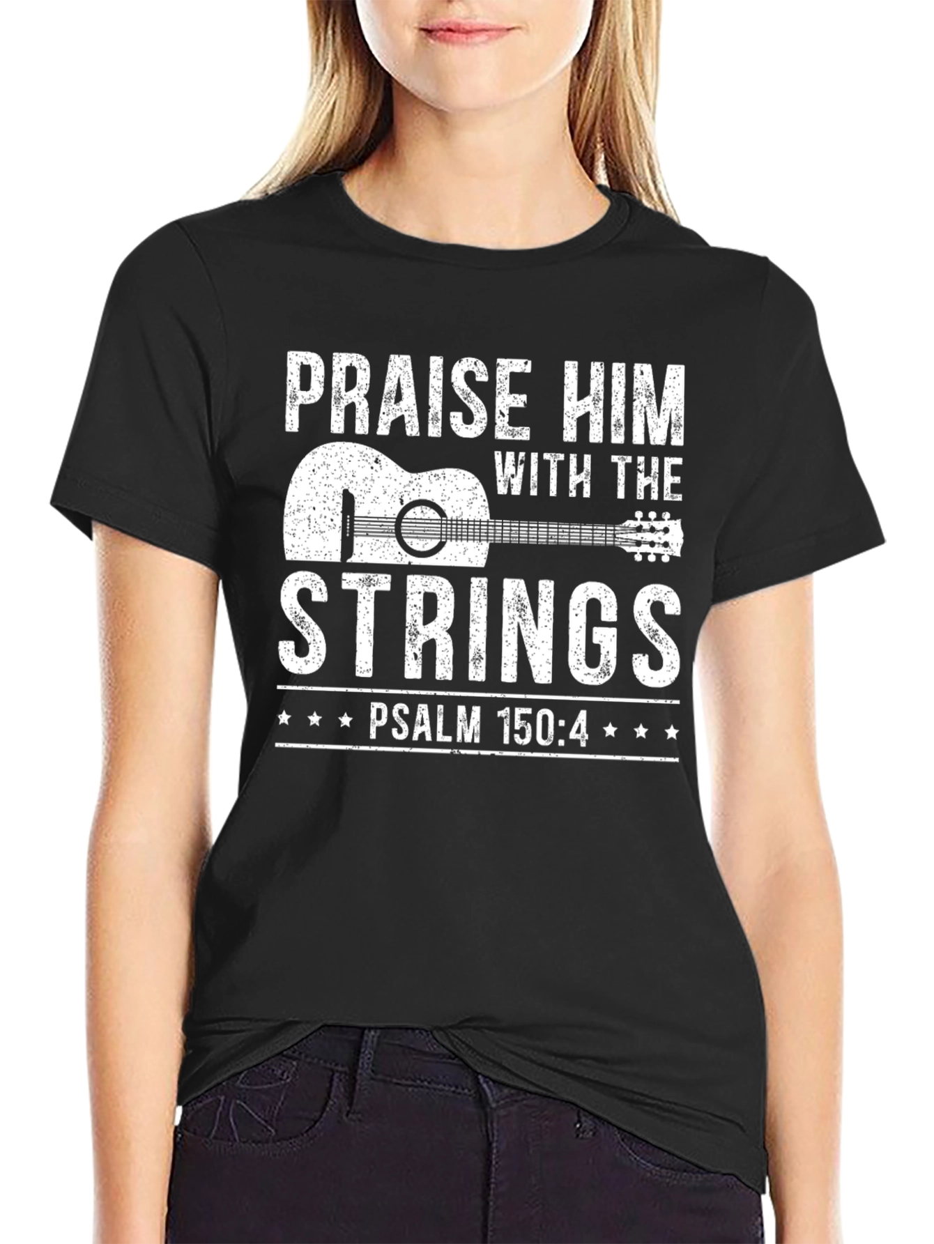Praise Him with Strings Guitar T-Shirt