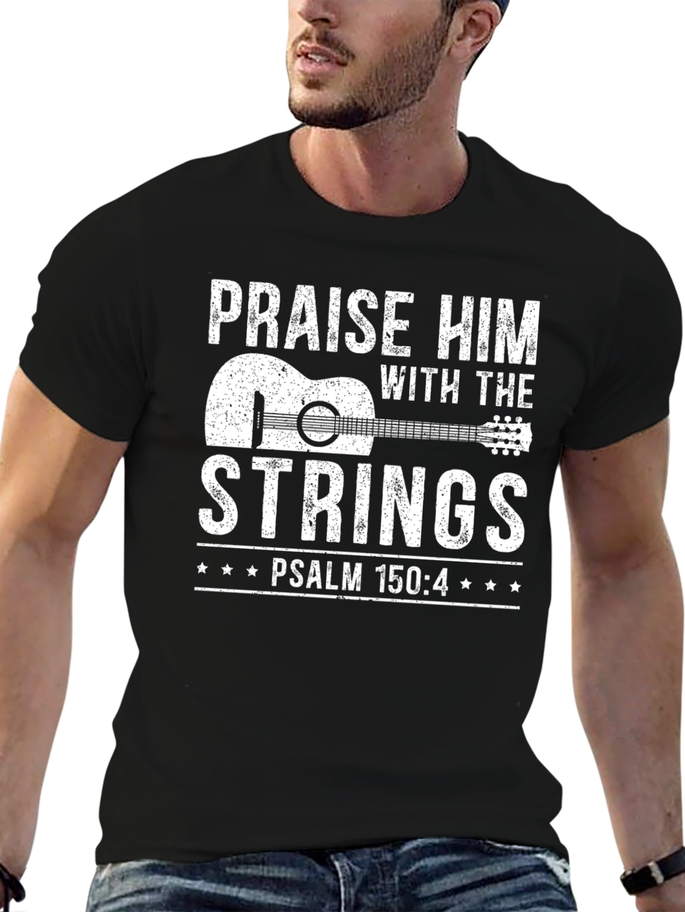 Praise Him with Strings Guitar T-Shirt