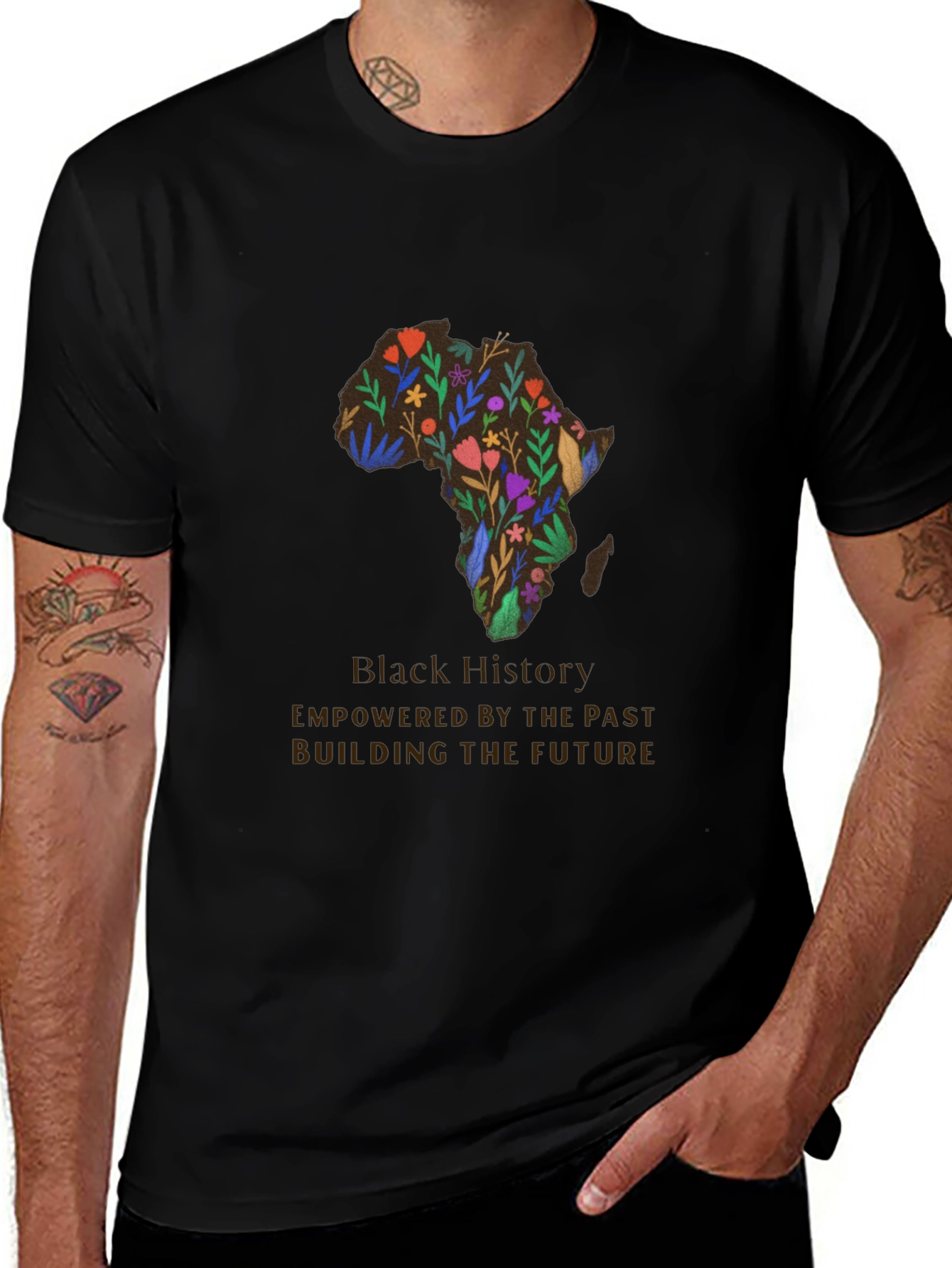 Black History Floral Africa T-Shirt