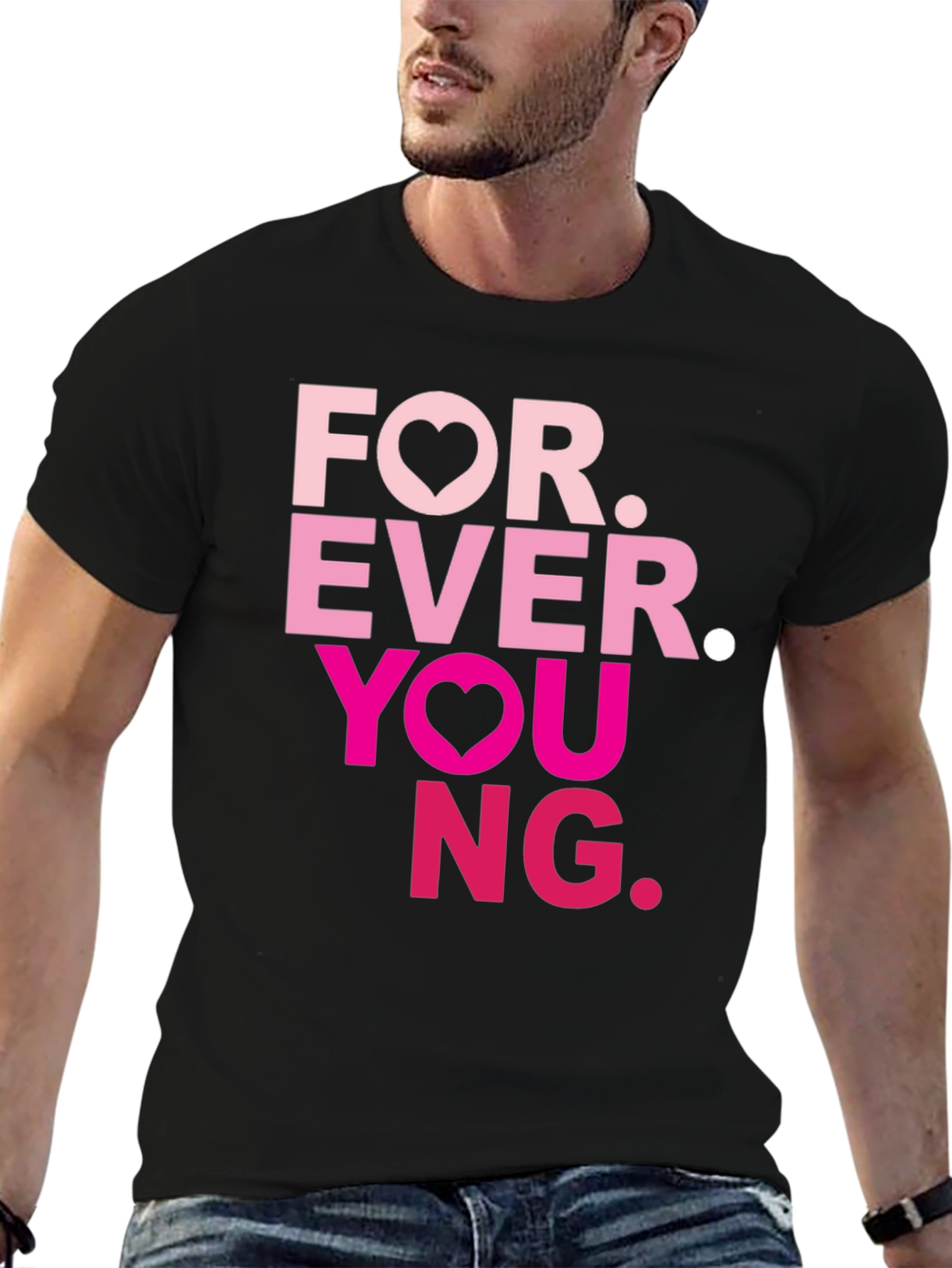 Forever Young Graphic Tee - Black