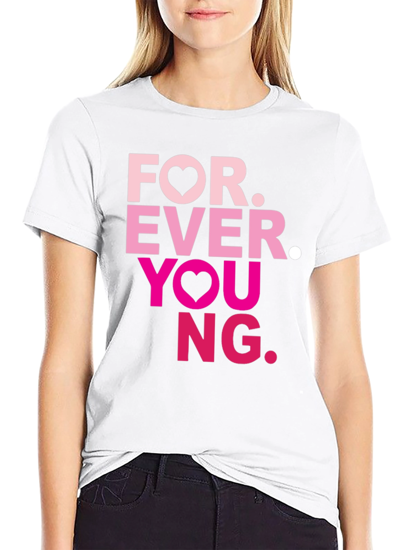 Forever Young Graphic Tee - Black