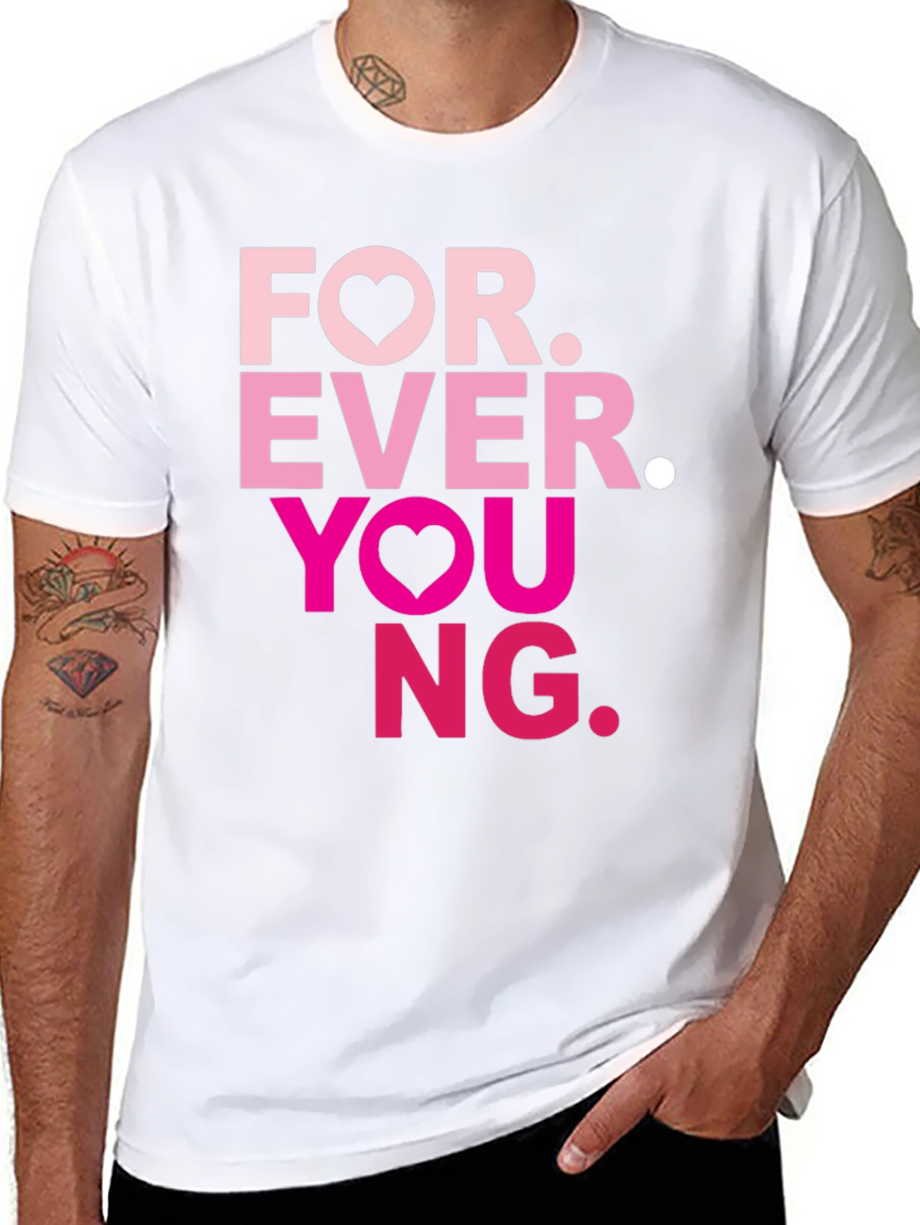 Forever Young Graphic Tee - Black