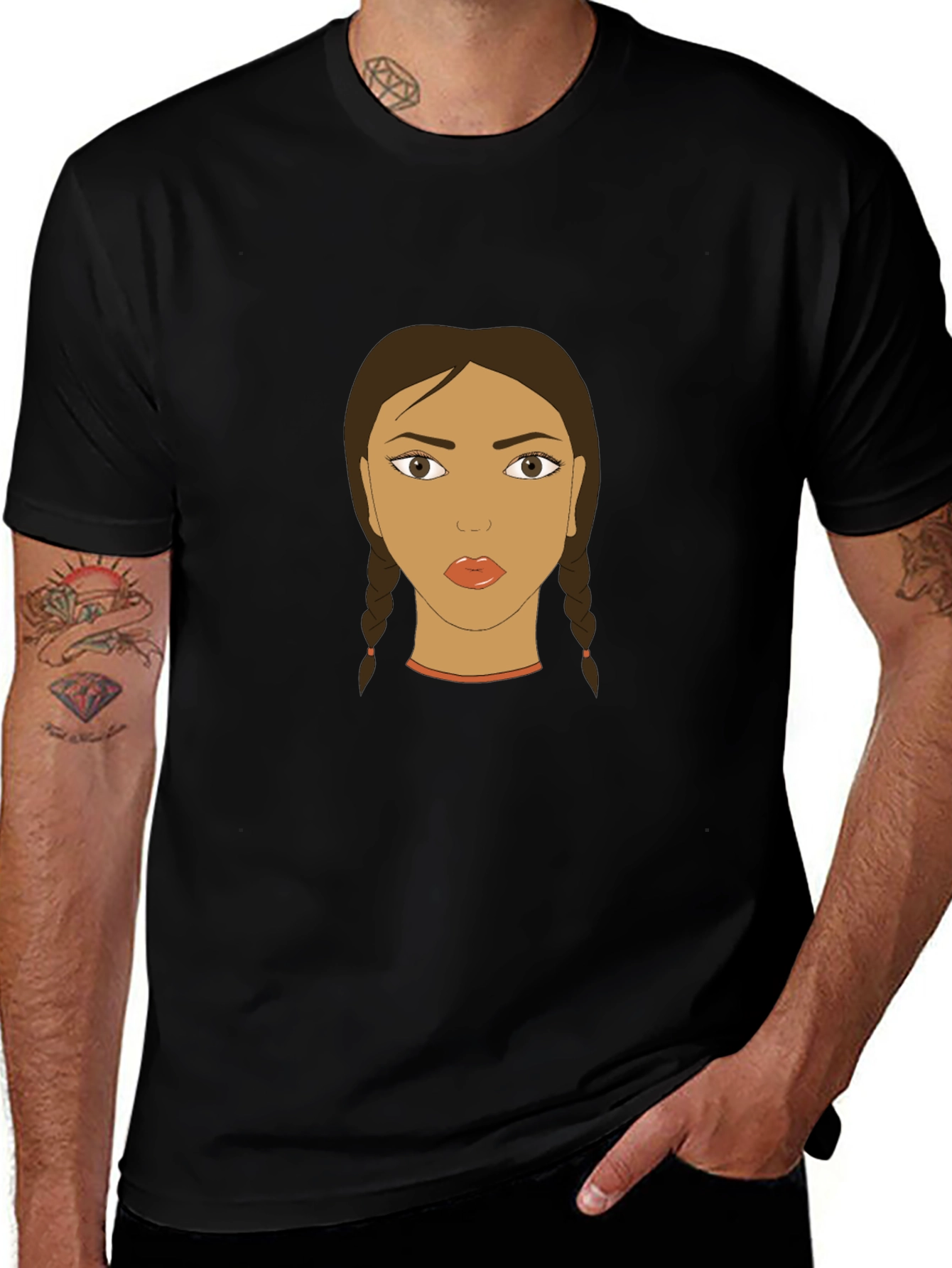 Graphic Tee - Woman with Braids