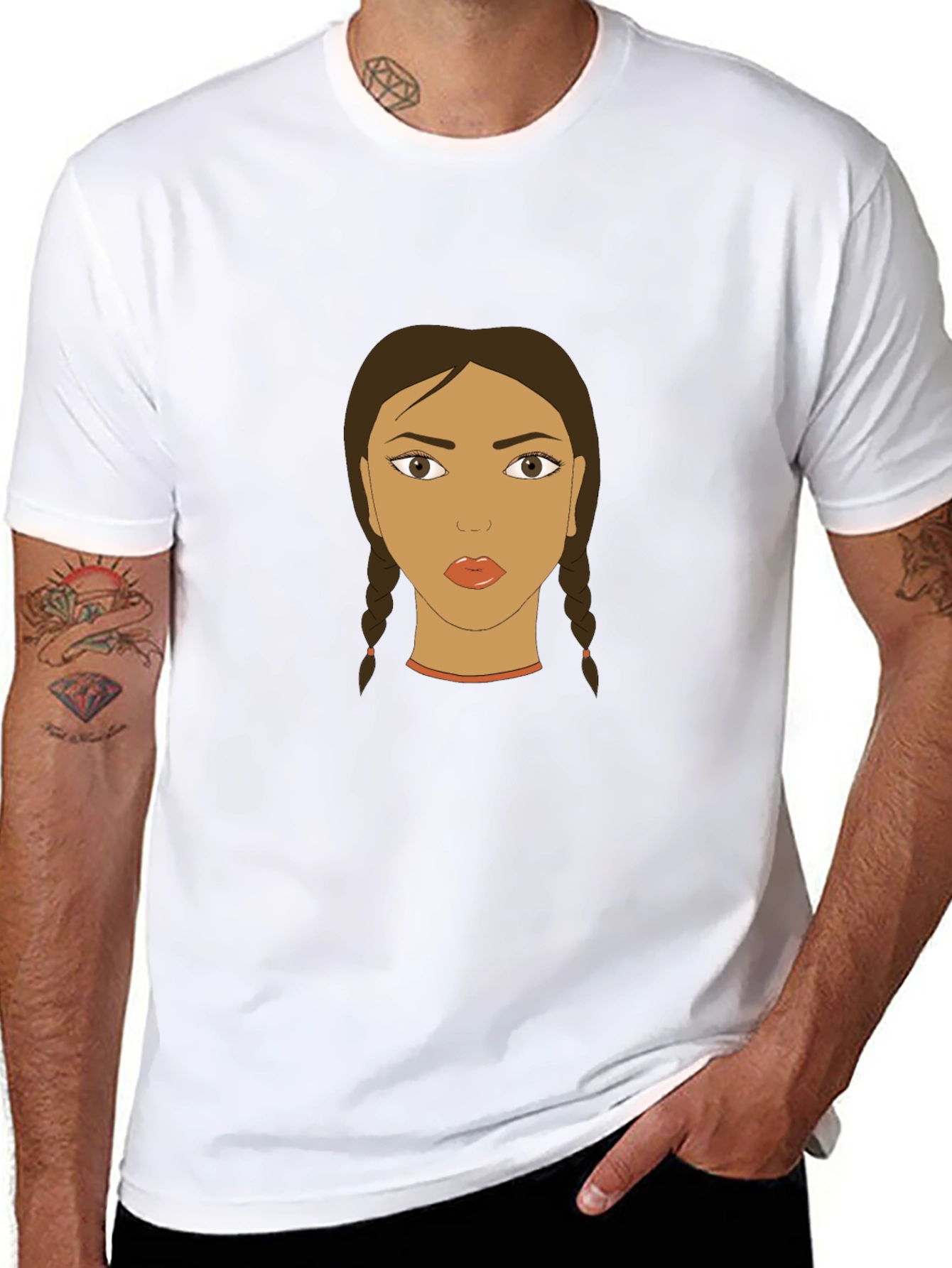 Graphic Tee - Woman with Braids