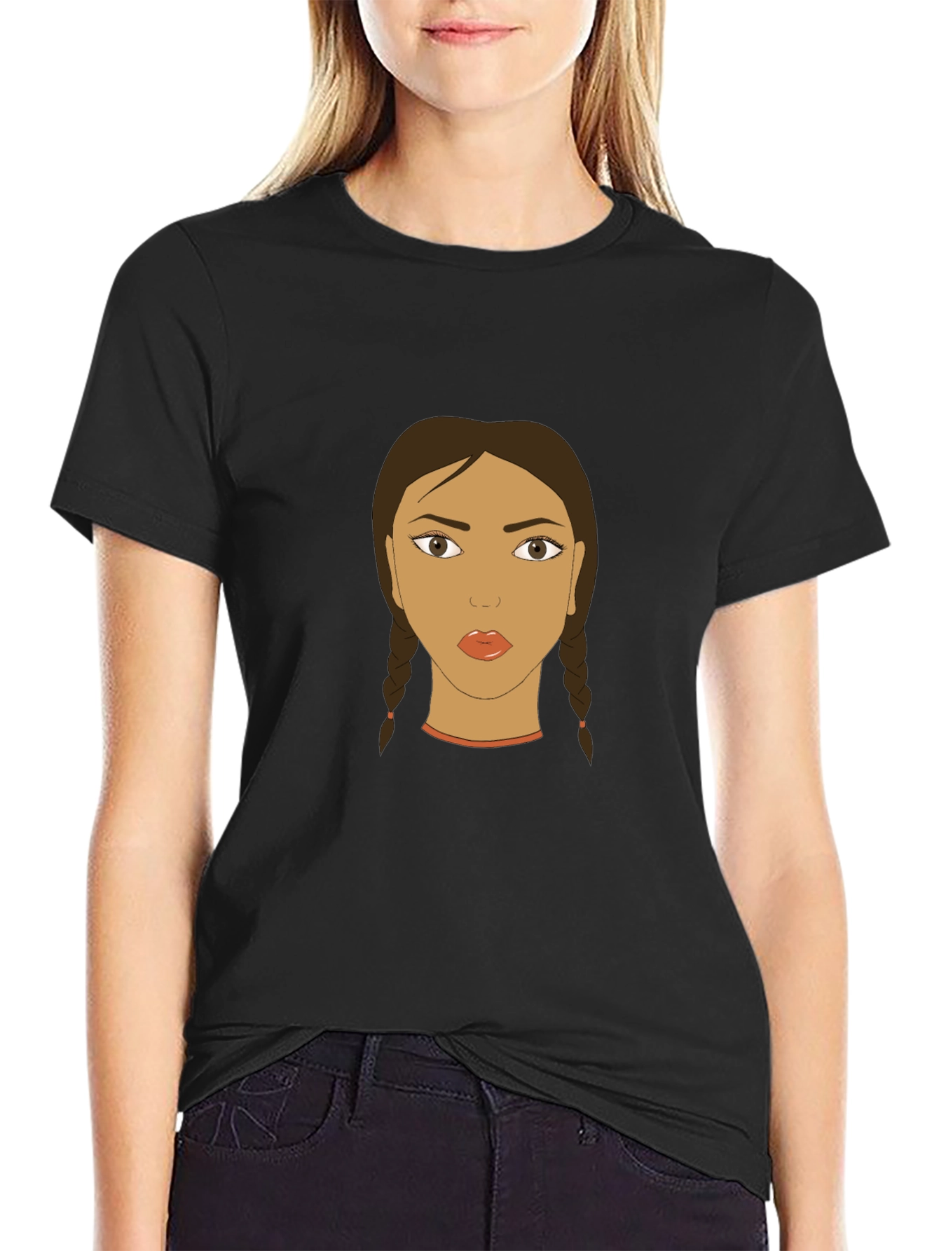 Graphic Tee - Woman with Braids