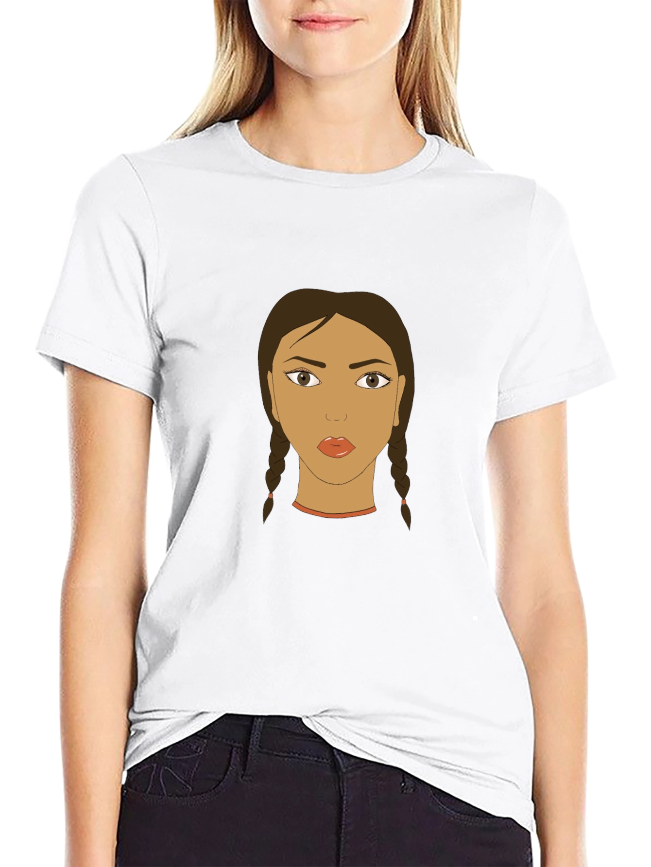 Graphic Tee - Woman with Braids