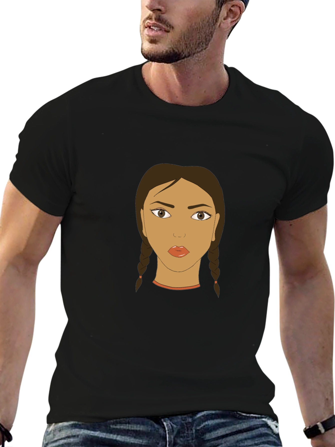 Graphic Tee - Woman with Braids