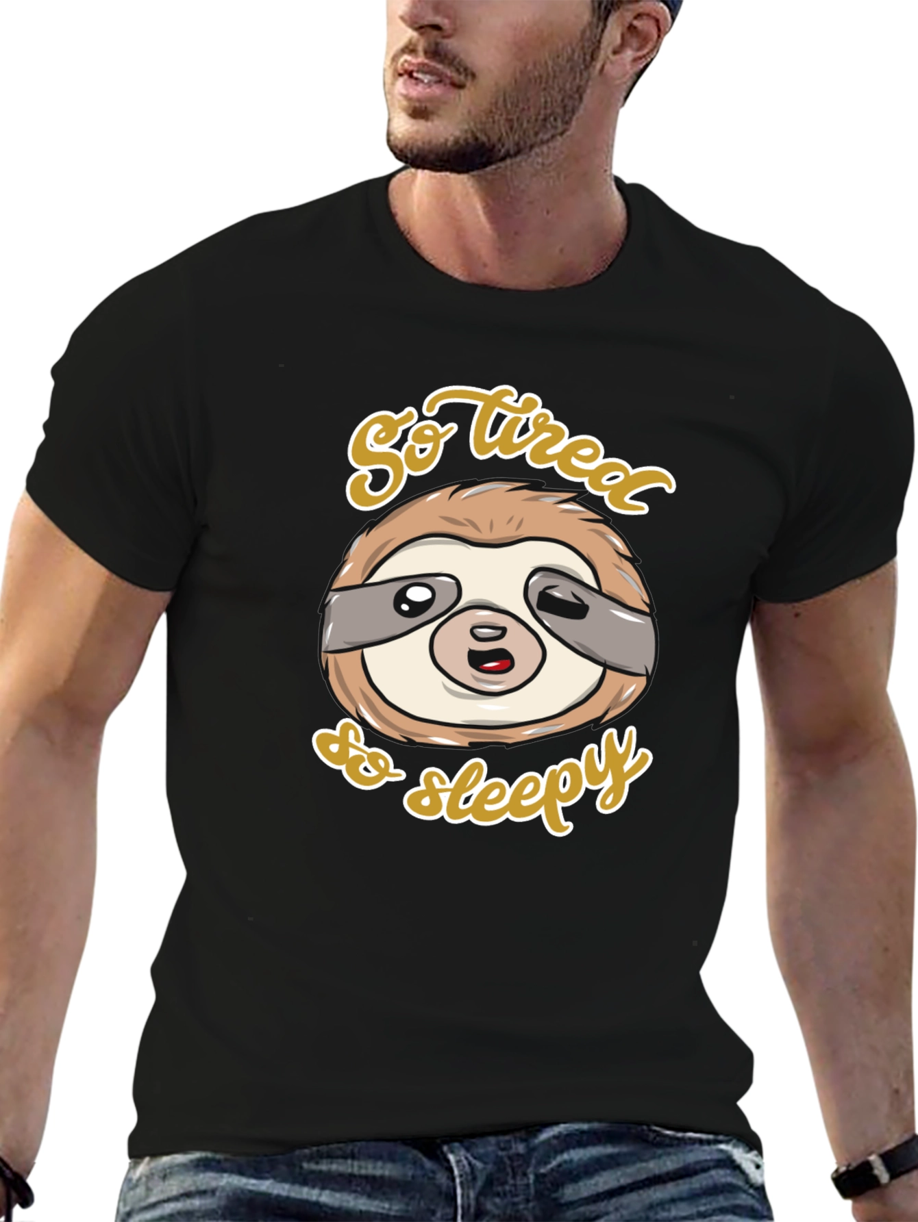 So Tired So Sleepy Sloth Graphic Tee