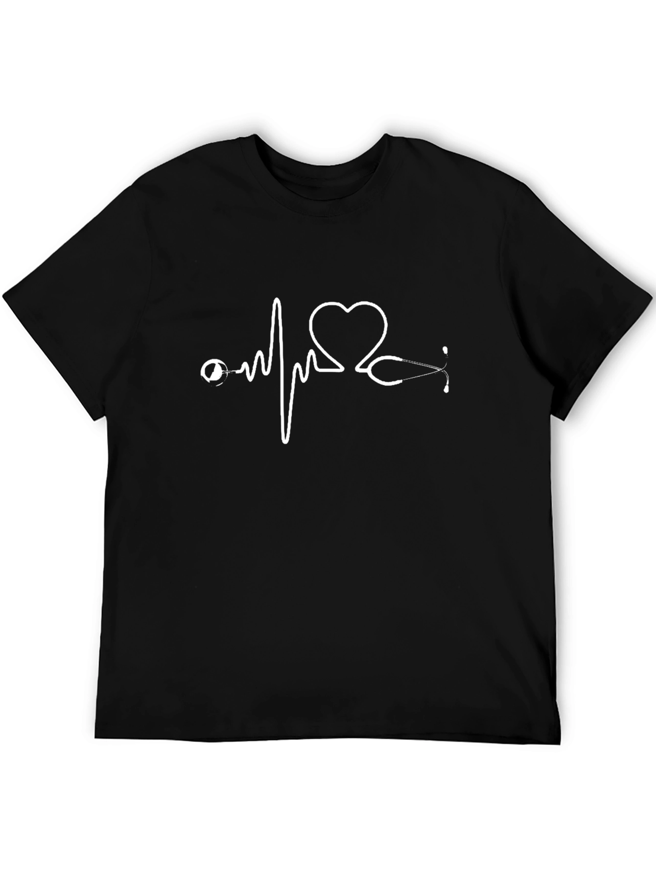 Heartbeat Stethoscope Graphic T-Shirt