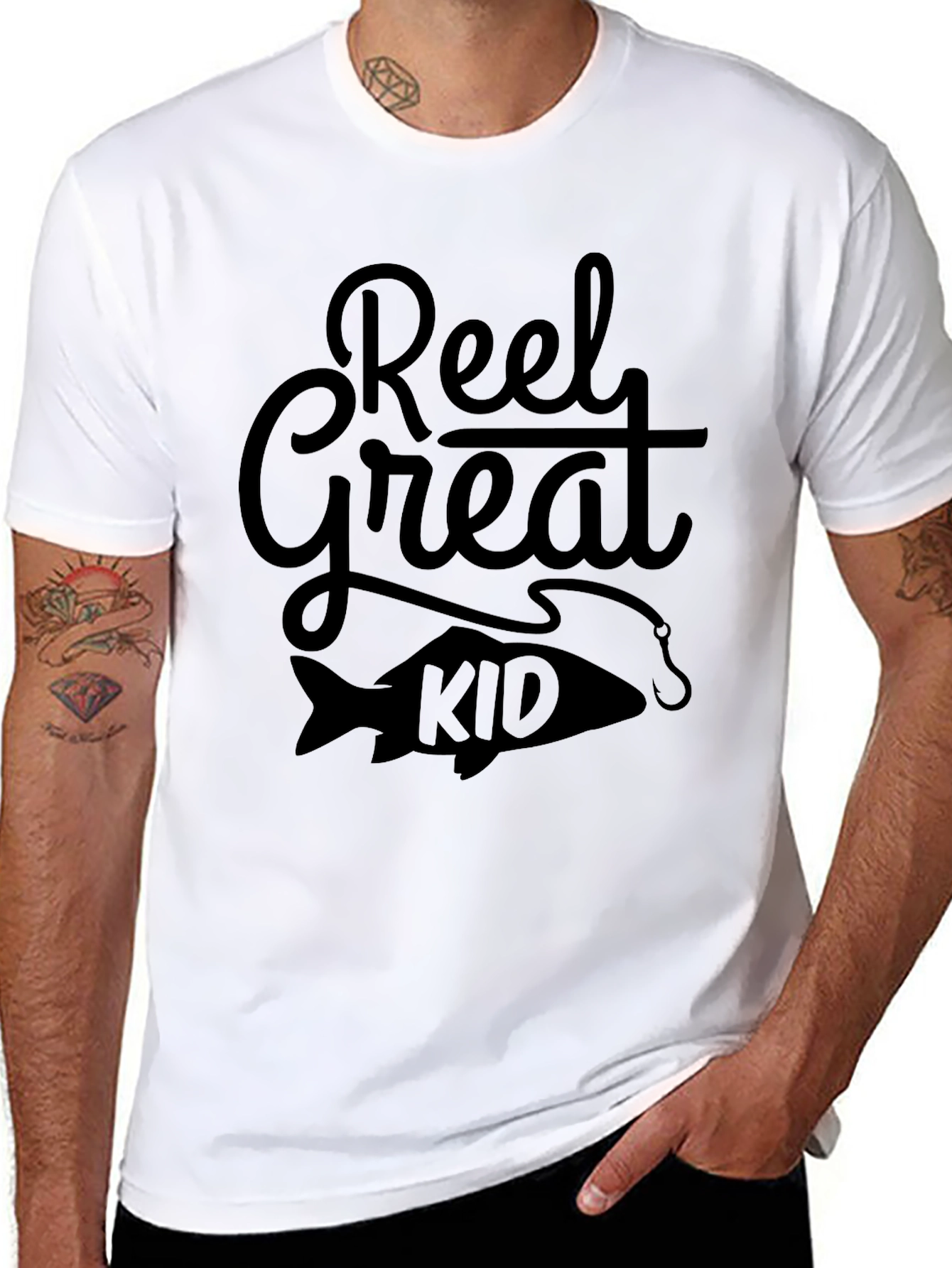 Reel Great Kid Black Graphic T-Shirt